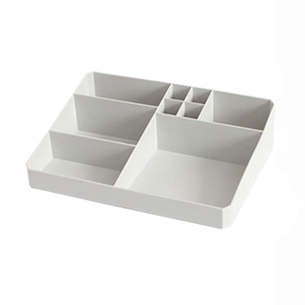 Multi-Layer Cosmetic Storage Box & Makeup Organizer with 9 Grids - Plastic Jewelry & Beauty Organizer Drawers for Office, Bathroom, and Vanity | Stylish & Functional Beauty Storage Solution