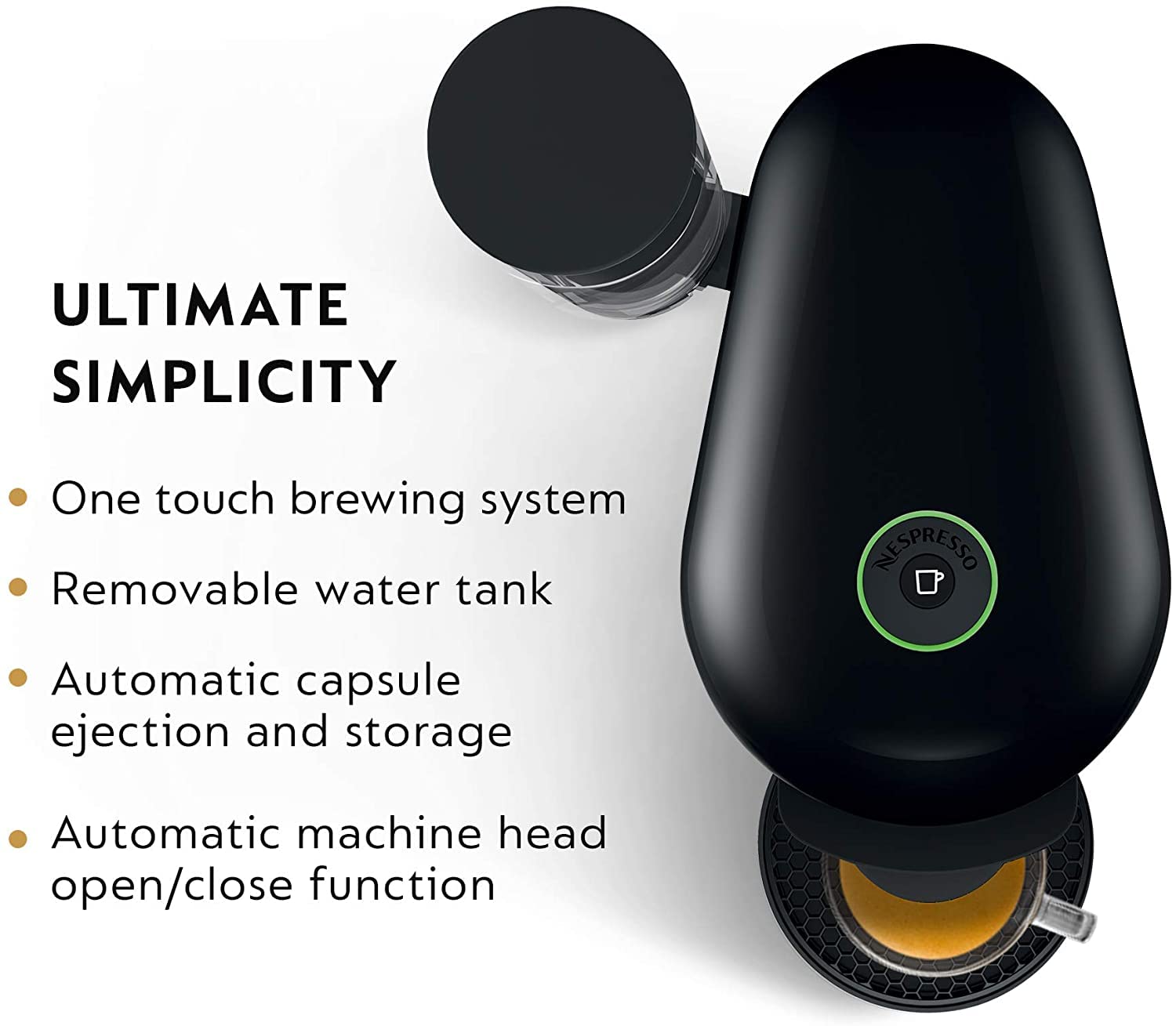 Nespresso Vertuo Plus Coffee and Espresso Machine by Breville - Ink Black with Aeroccino Milk Frother | Perfect for Home, Office & Gifts | Brew Barista-Quality Coffee & Espresso Drinks
