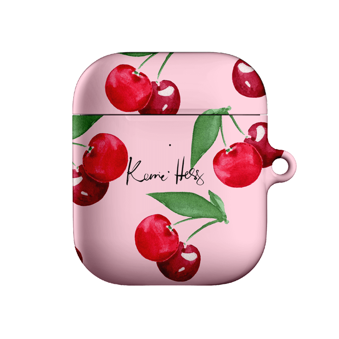 Cherry Rose AirPods Case - Cute Floral Design Protective Cover for AirPods 1/2/3 Pro - Perfect for Travel, Work & Everyday Use