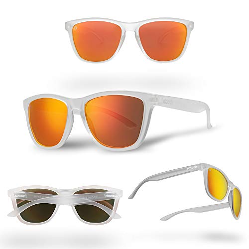 Orange Lens - Matte Clear Frame (Bocas Fire)