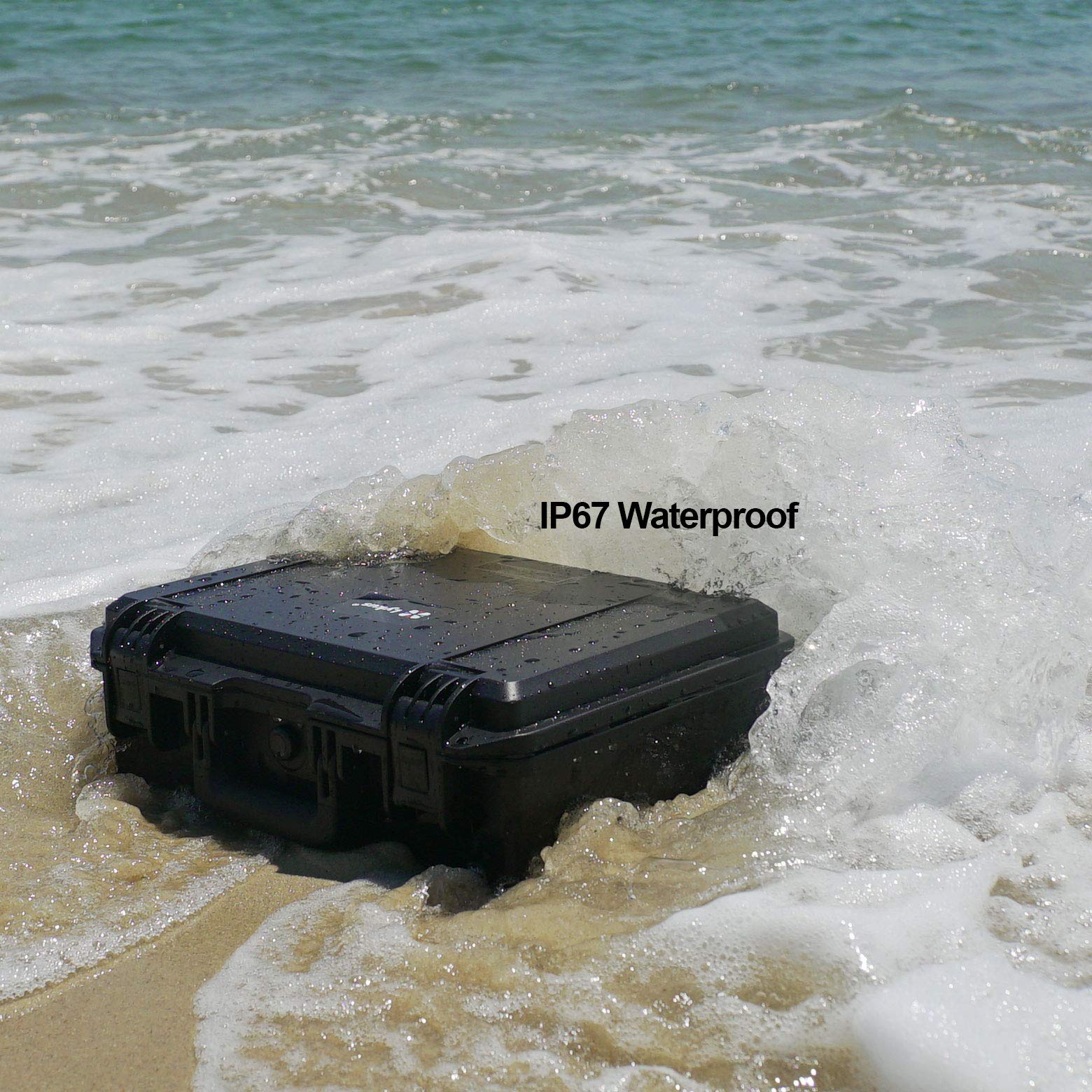 Lykus HC-3810 Waterproof Hard Case with Customizable Foam Insert - 38x28x13.5cm Interior for Camera, Drone, Electronics & Tools - Perfect for Travel, Outdoor Adventures & Equipment Protection