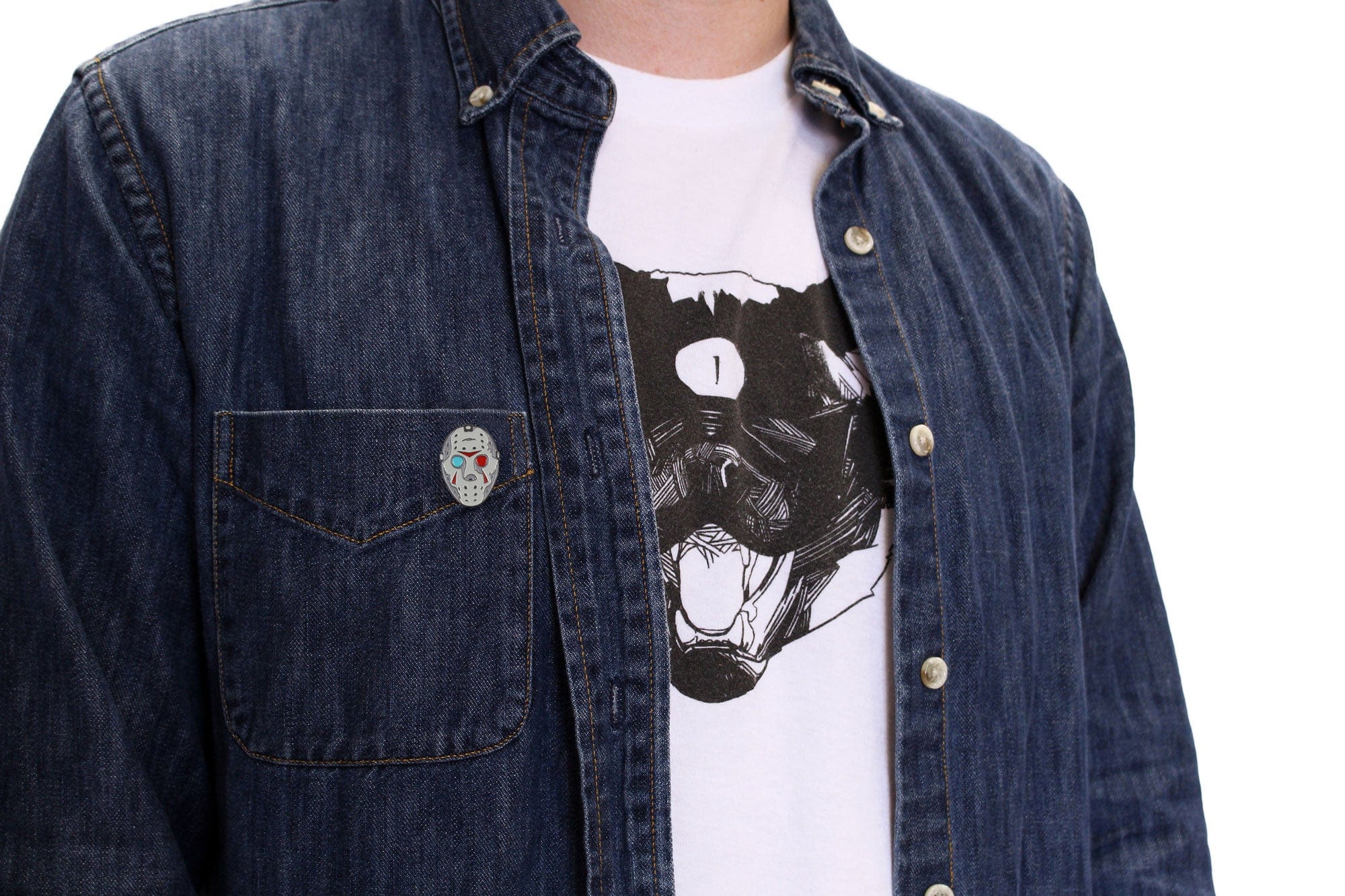 Friday the 13th Part 3 Horror Movie Enamel Pin - Collectible Badge for Fans, Cosplay & Jacket Accessories