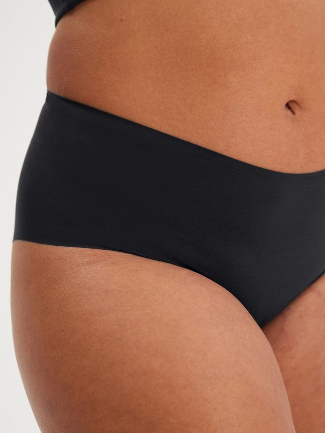 Girlfriend Collective High Rise Brief Underwear - Soft & Breathable Raven Black for Yoga, Workout & Everyday Comfort