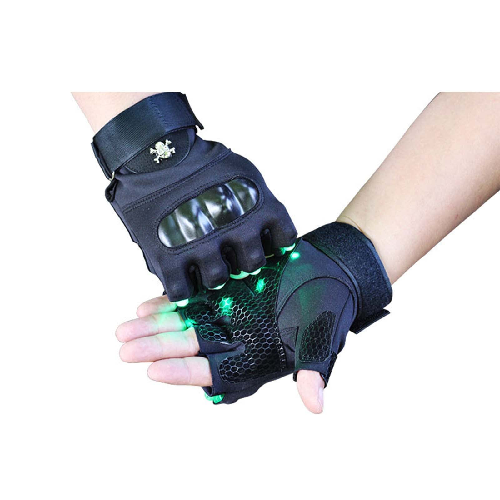 LED Flashlight Gloves - Hands Free Work Light for Mechanics, Electricians & DIY - Non-Slip Wear-Resistant Gloves with Built-in Flashlight - Perfect Gift for Men, Husband, Boyfriend (Color: Black) - Ideal for Night Repairs, Camping, Hiking & Outdoor Activities