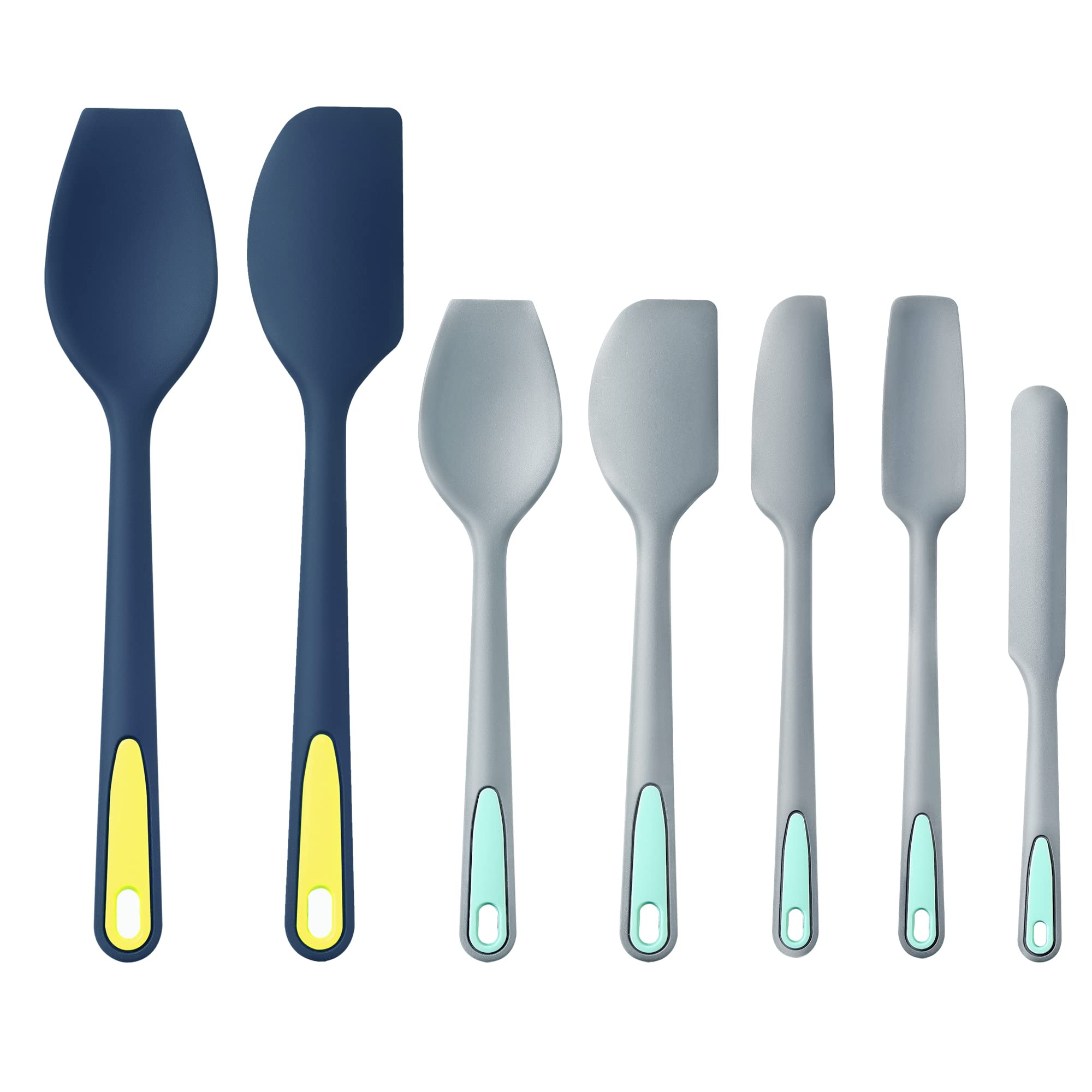7-Piece Seamless Silicone Spatula Set - Heat Resistant, Non-Stick Kitchen Utensils for Baking, Cooking & Mixing - Perfect for Cake Decorating, Flipping Pancakes & Scraping Bowls