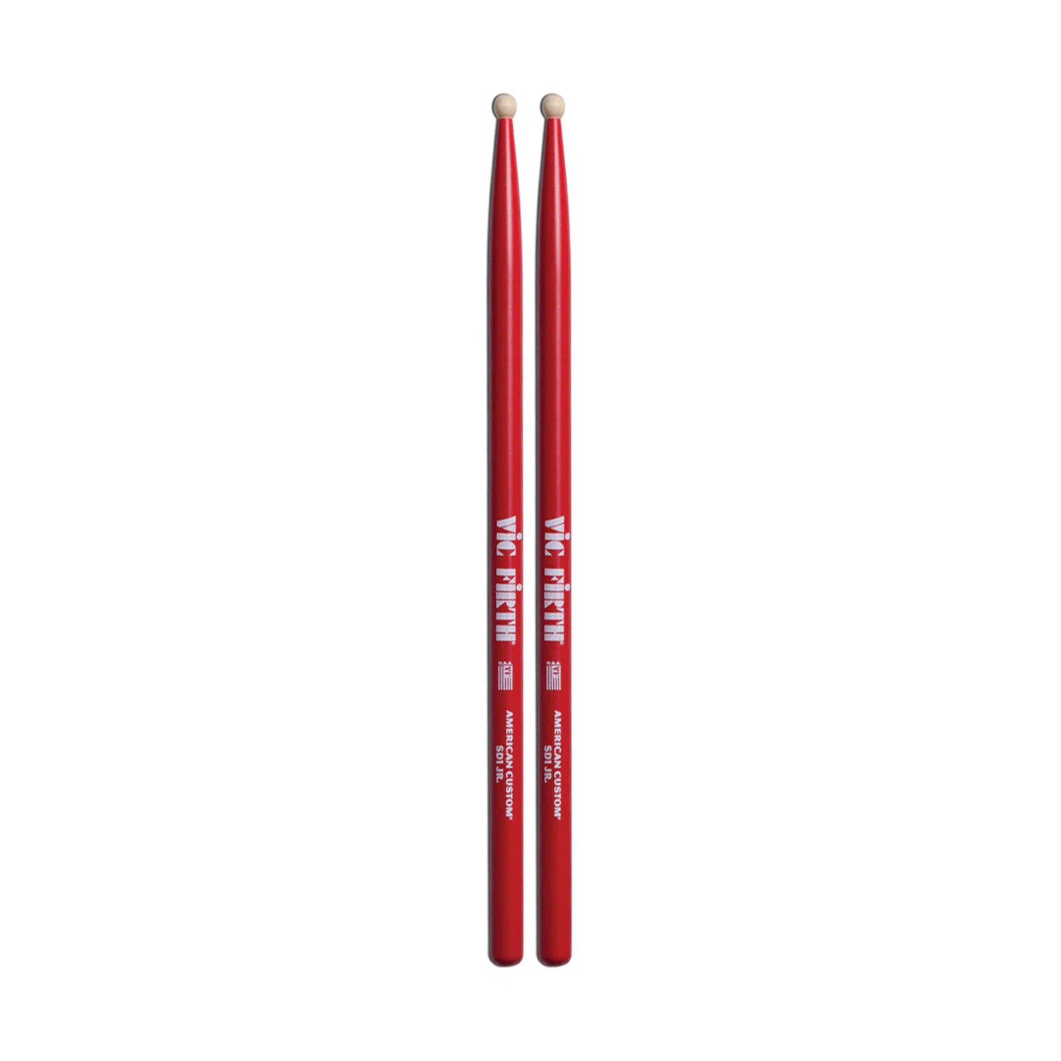 American Custom SD1 Jr. Drumsticks - Premium Wooden Drum Sticks for Kids & Beginners - Perfect for Practice, Lessons & Home Drumming Sessions
