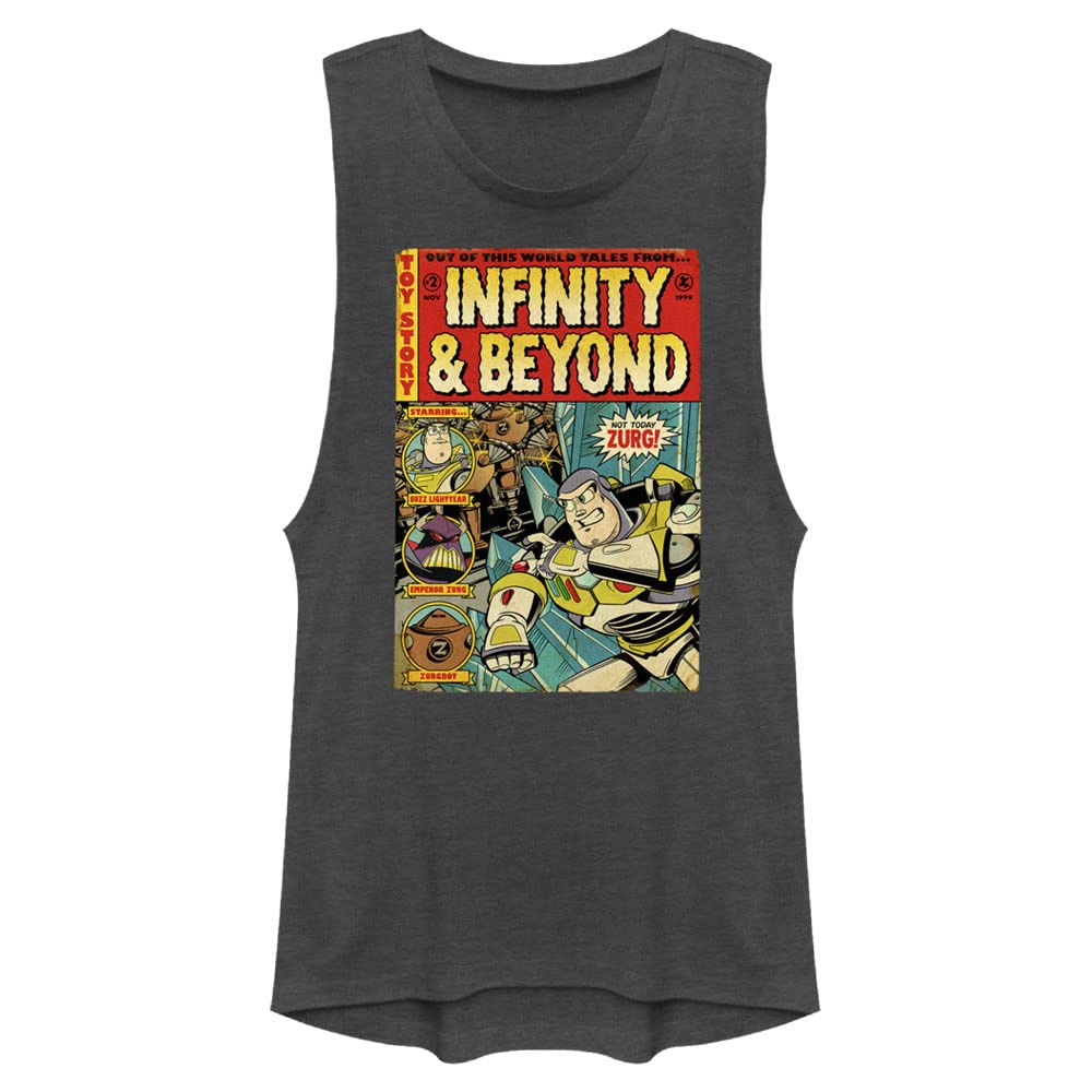Disney Toy Story Comic Relief Women's Muscle Tank Top - Soft & Comfortable Graphic Tee for Women - Perfect for Summer, Gym, Workout & Casual Wear