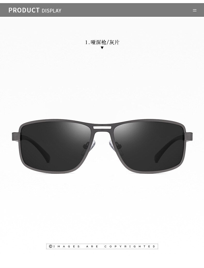 Bclear Polarized Sunglasses for Men - Lightweight Alloy Frame, UV Protection, Full Rim Design - Perfect for Driving, Fishing & Outdoor Activities