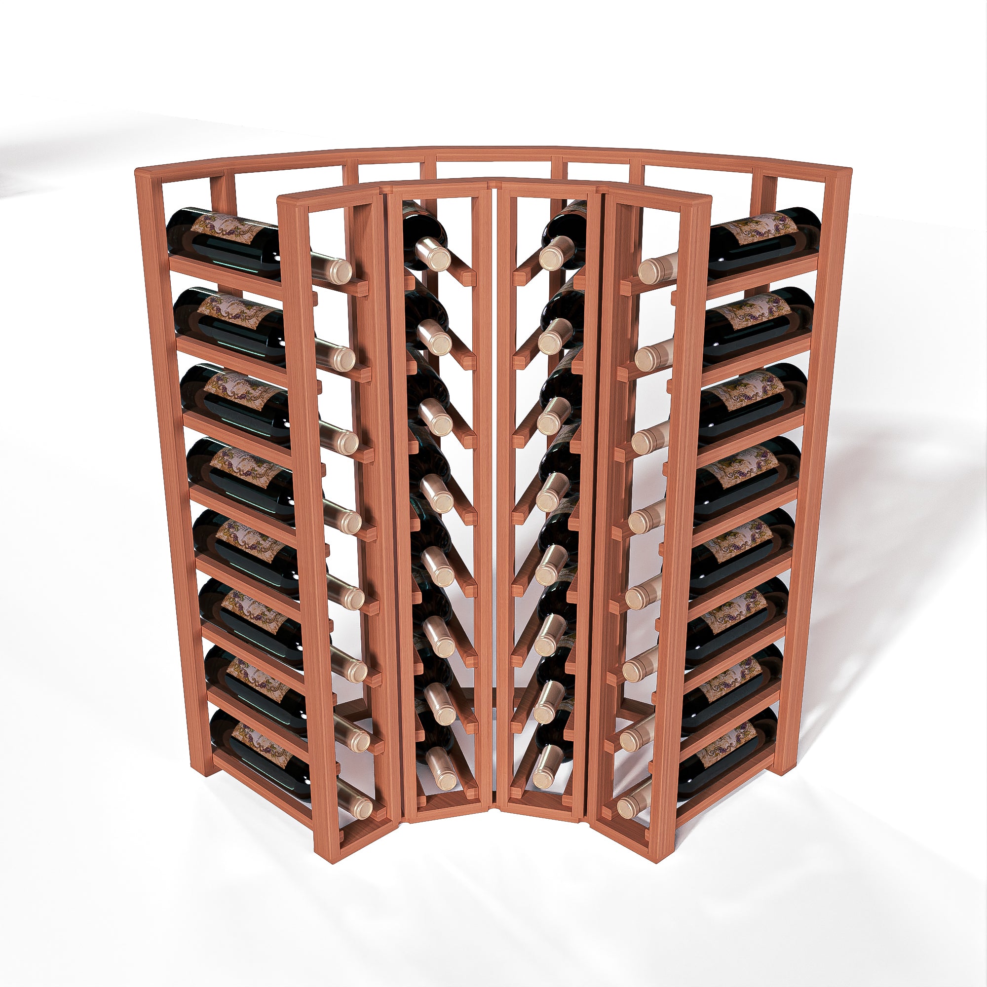 GrandCellar™ 4-Column Full Depth Standard Corner Wine Rack - Holds 36 Bottles - Perfect for Home Cellar, Kitchen & Dining Room Storage