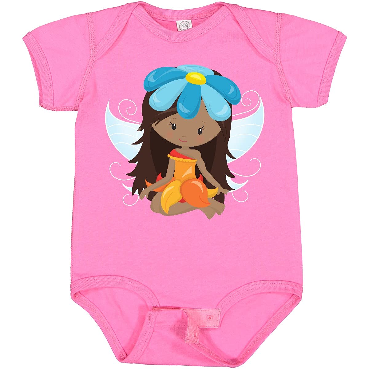 Inktastic African American Fairy Forest Flowers Baby Bodysuit - Adorable Outfit for Infants, Toddler Photo Shoots & Special Occasions