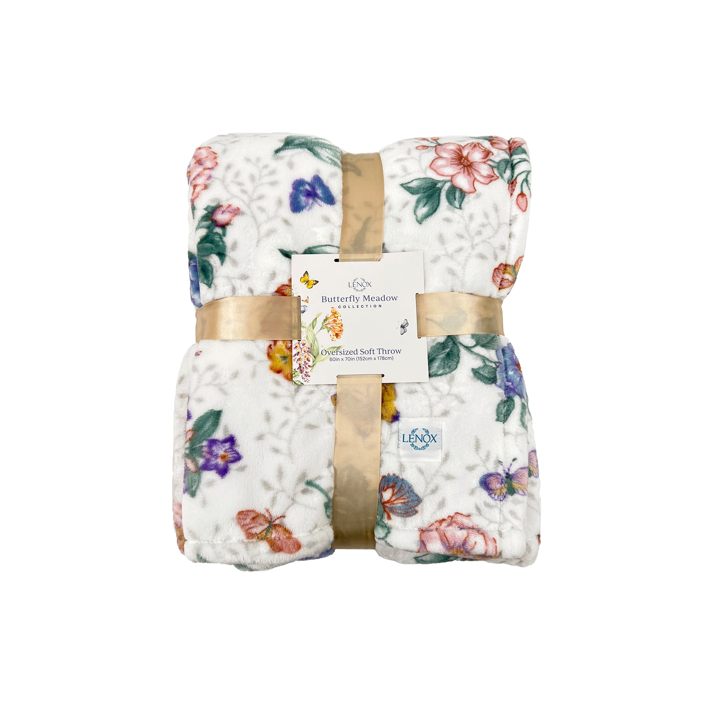 Butterfly Meadow Throw Blanket - Soft Floral Design Cozy Blanket for Couch, Bed & Outdoor Use - Perfect for Living Room Decor, Picnics and Gift Giving