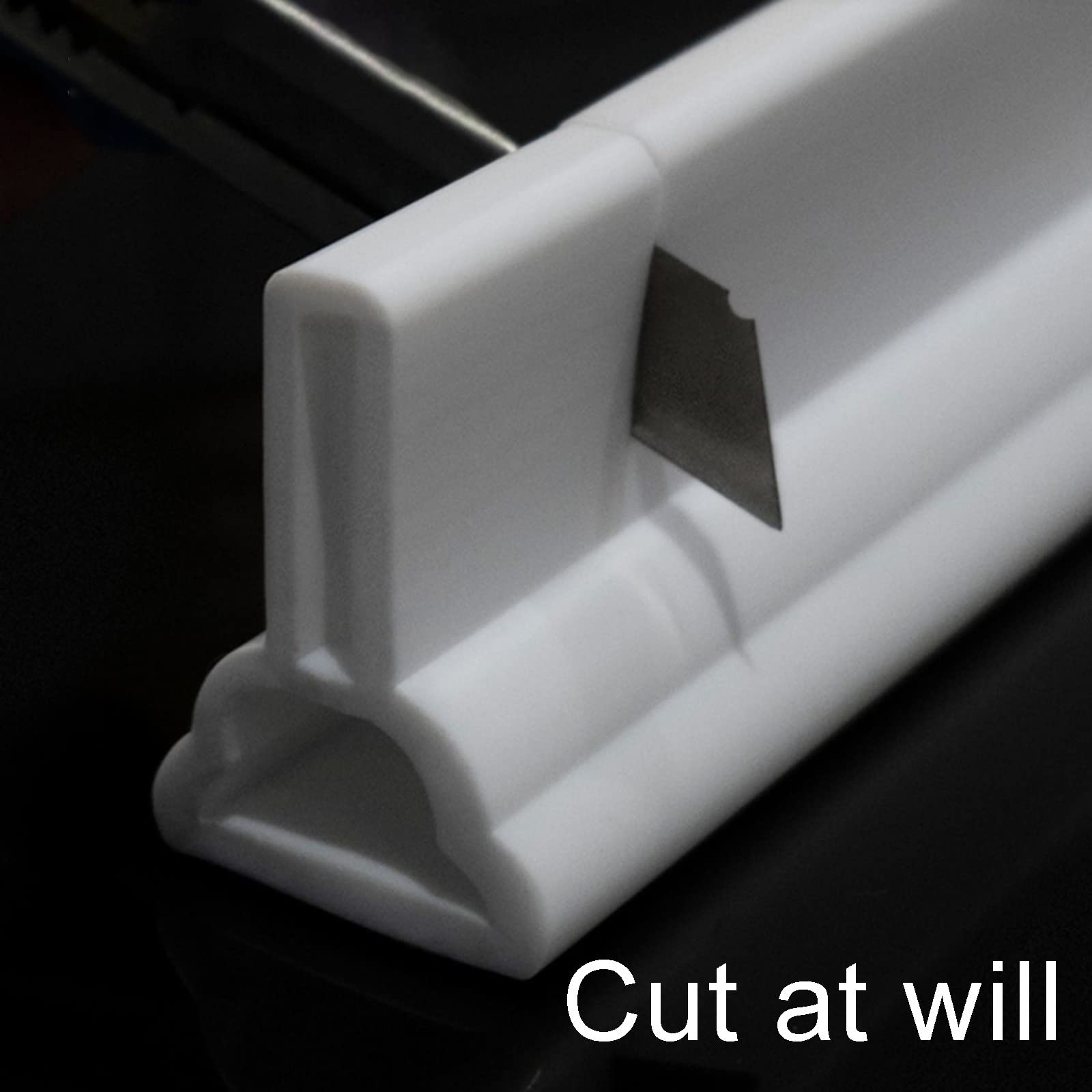 Collapsible Silicone Shower Water Dam Barrier - 60cm/23.6in Rubber Threshold for Wet/Dry Separation - Bathroom & Kitchen Sink Edging Water Retaining Strip - Perfect for Bathroom Safety & Water Containment