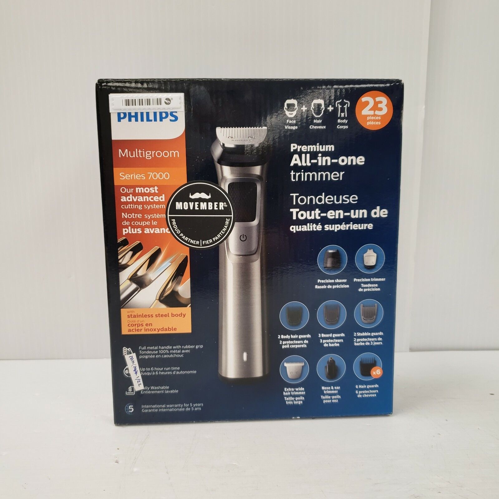 Philips Series 7000 Men's Electric Trimmer and Shaver - Precision Grooming for Beard, Mustache & Body Hair - Perfect for Home & Travel Use