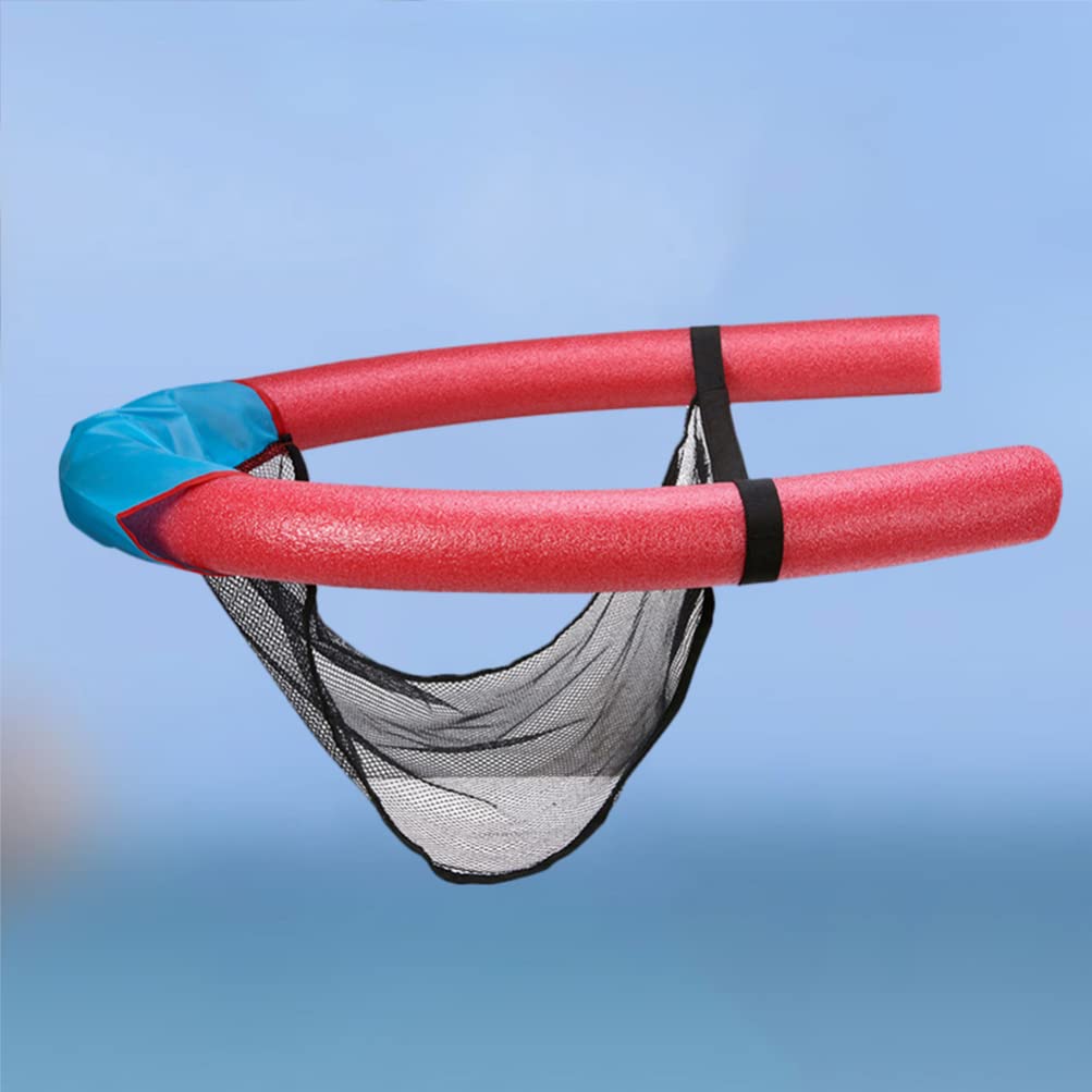 DOITOOL Red Mesh Pool Float Chair - Floating Pool Noodle Chair for Swimming, Relaxing & Lounging in Water - Comfortable Mesh Sling Design for Adults & Kids - Perfect for Pool Parties, Beach Days & Summer Relaxation