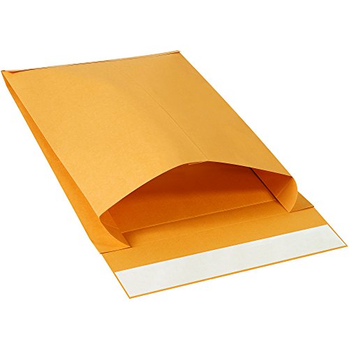 Partners Brand PEN1075 Expandable Self-Seal Envelopes 12x15x3 Inches - 250 Pack Kraft Brown Mailing Envelopes for Shipping, Documents & Business Use