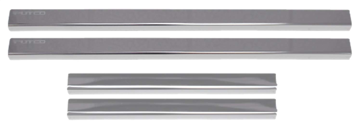 Putco Black Platinum Door Sill Plates Kit for Chevy Silverado & GMC Sierra 2019-2025 Crew Cab - Durable Stainless Steel Protection - Perfect for Off-Roading & Daily Driving