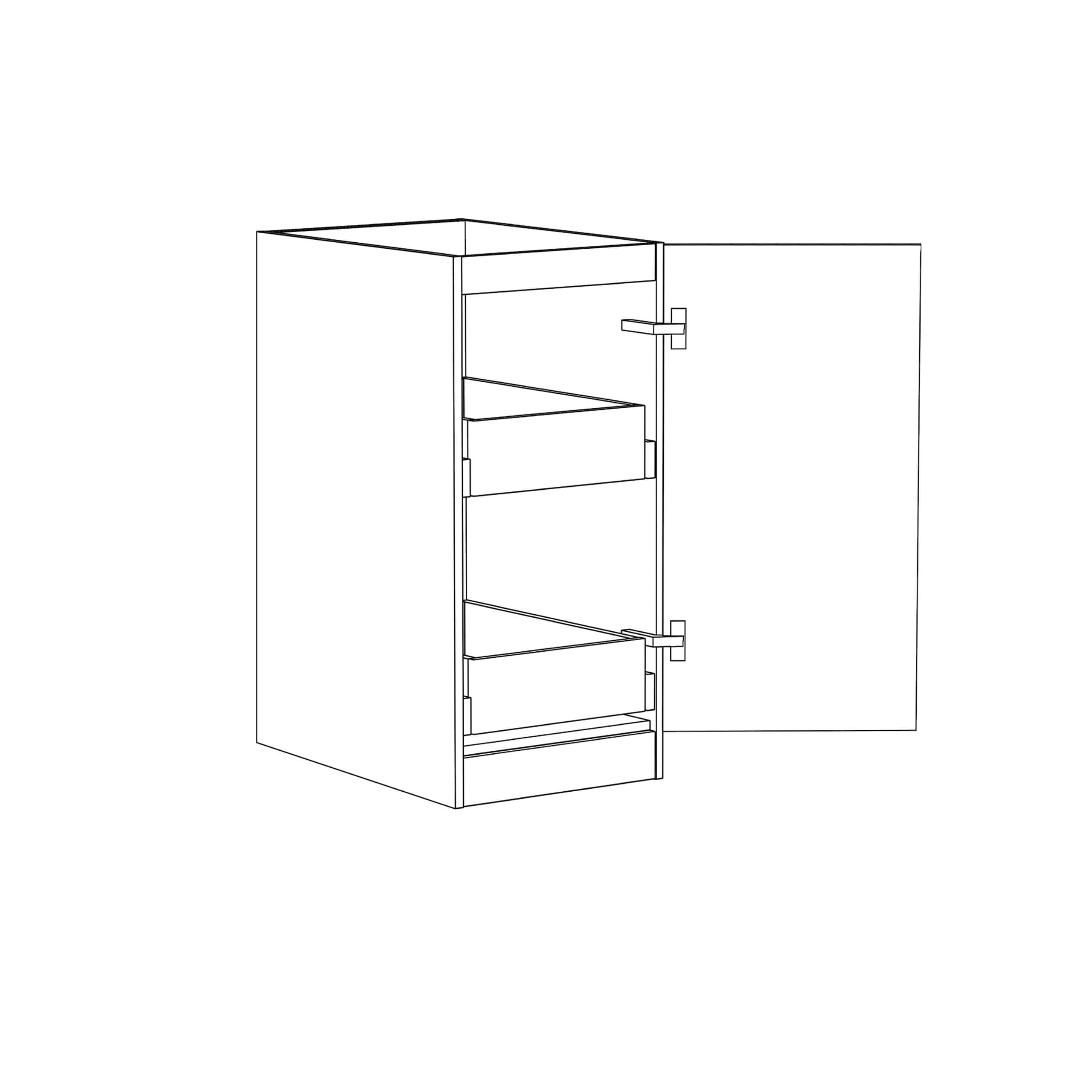 Marlo Laundry Base Cabinet with Internal Drawer - Matte Black 415 - Space-Saving Storage Solution for Laundry Room, Bathroom or Utility Closet