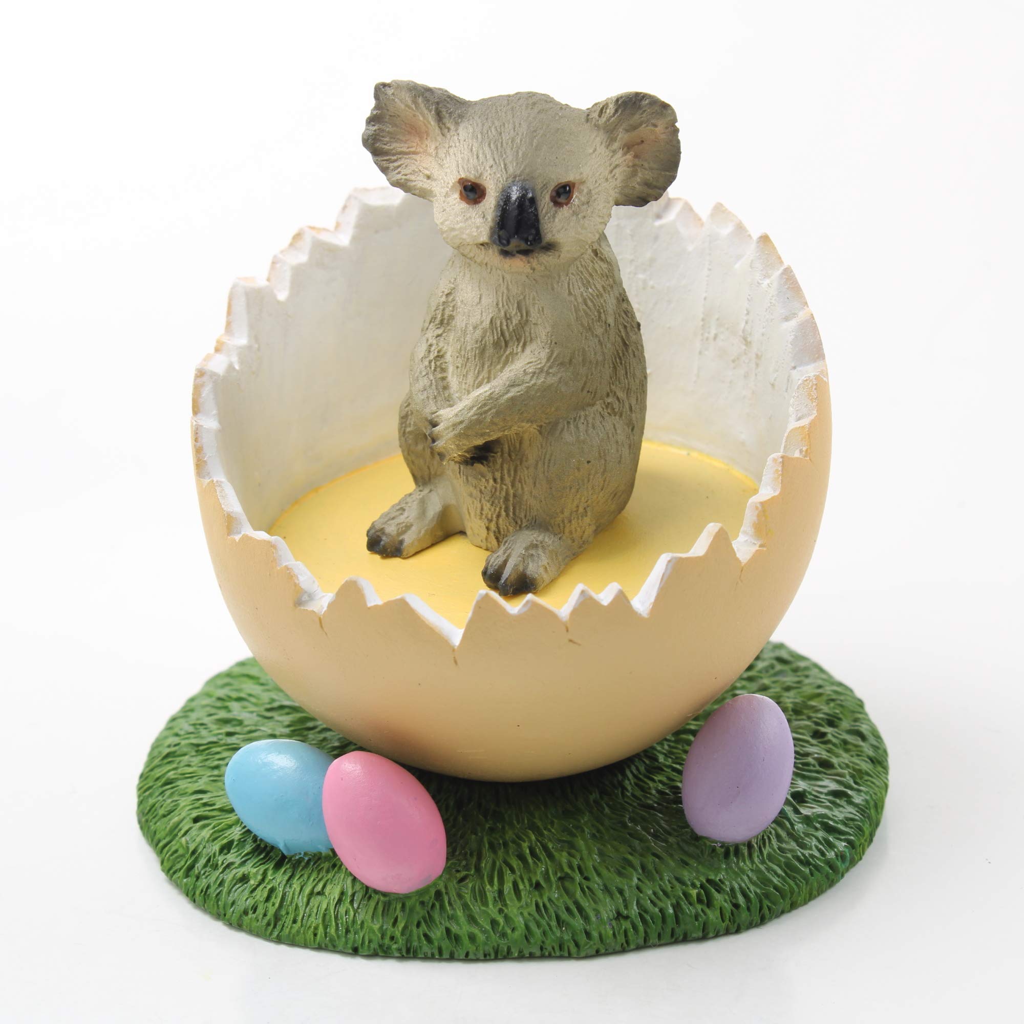 Easter Egg Koala Figurine - Hand Painted Realistic Sculpture, Easter Gift for Home Office Desk Decor, Nursery Display, Spring Shower Present | Perfect for Easter Decorations, Gift Giving & Koala Lovers