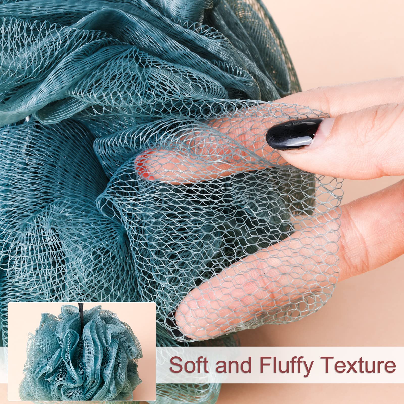 48 Pack Soft Bath Sponge Loofahs - Bulk Shower Pouf Scrubber for Exfoliating Skin, Gentle Body Scrubber for Men & Women - Perfect for Daily Shower, Spa Day, and Gift Sets