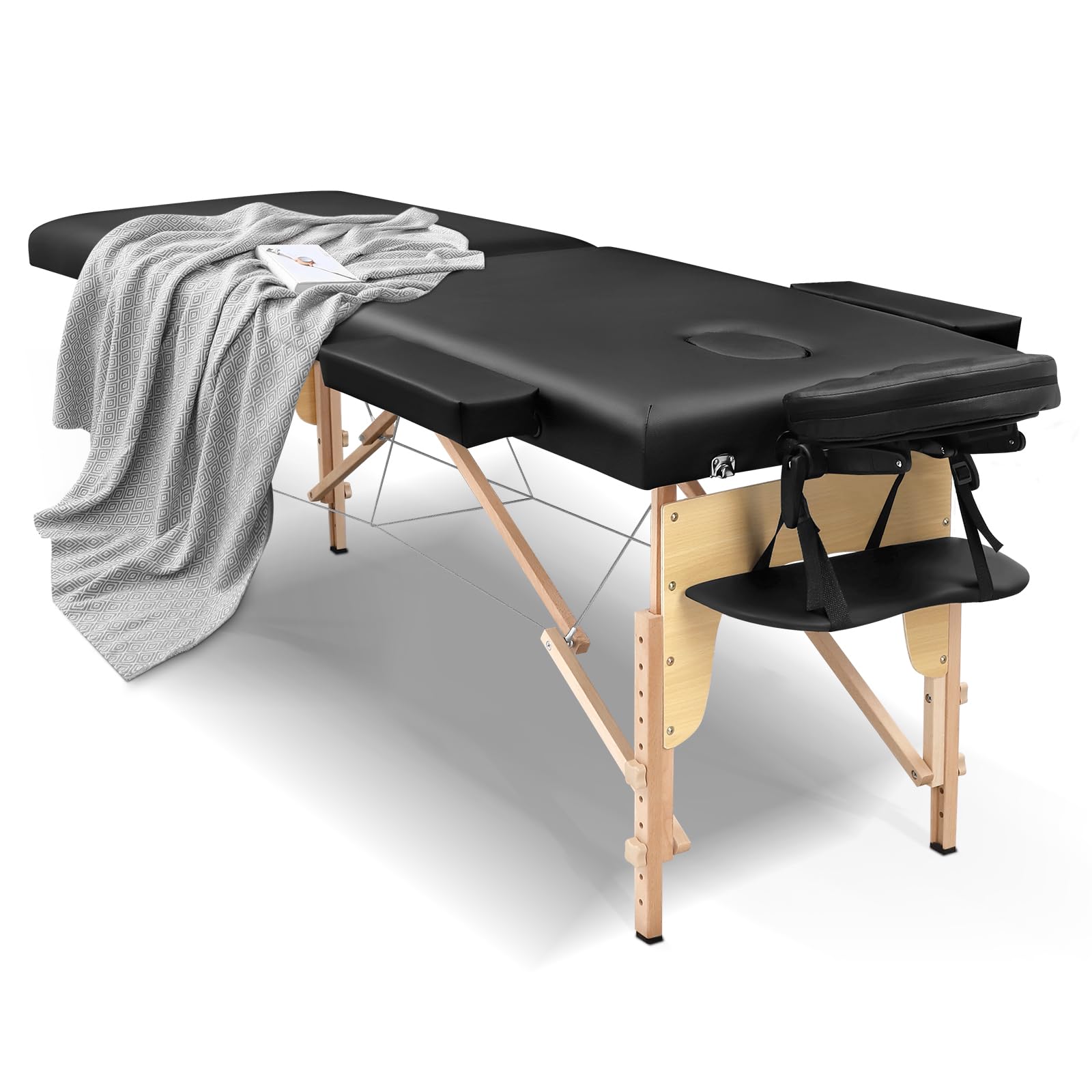 Portable Folding Massage Table - Professional Spa & Lash Bed for Home Use - Physical Therapy Table with Adjustable Height - Perfect for Massage Therapists, Estheticians & Home Spa Relaxation