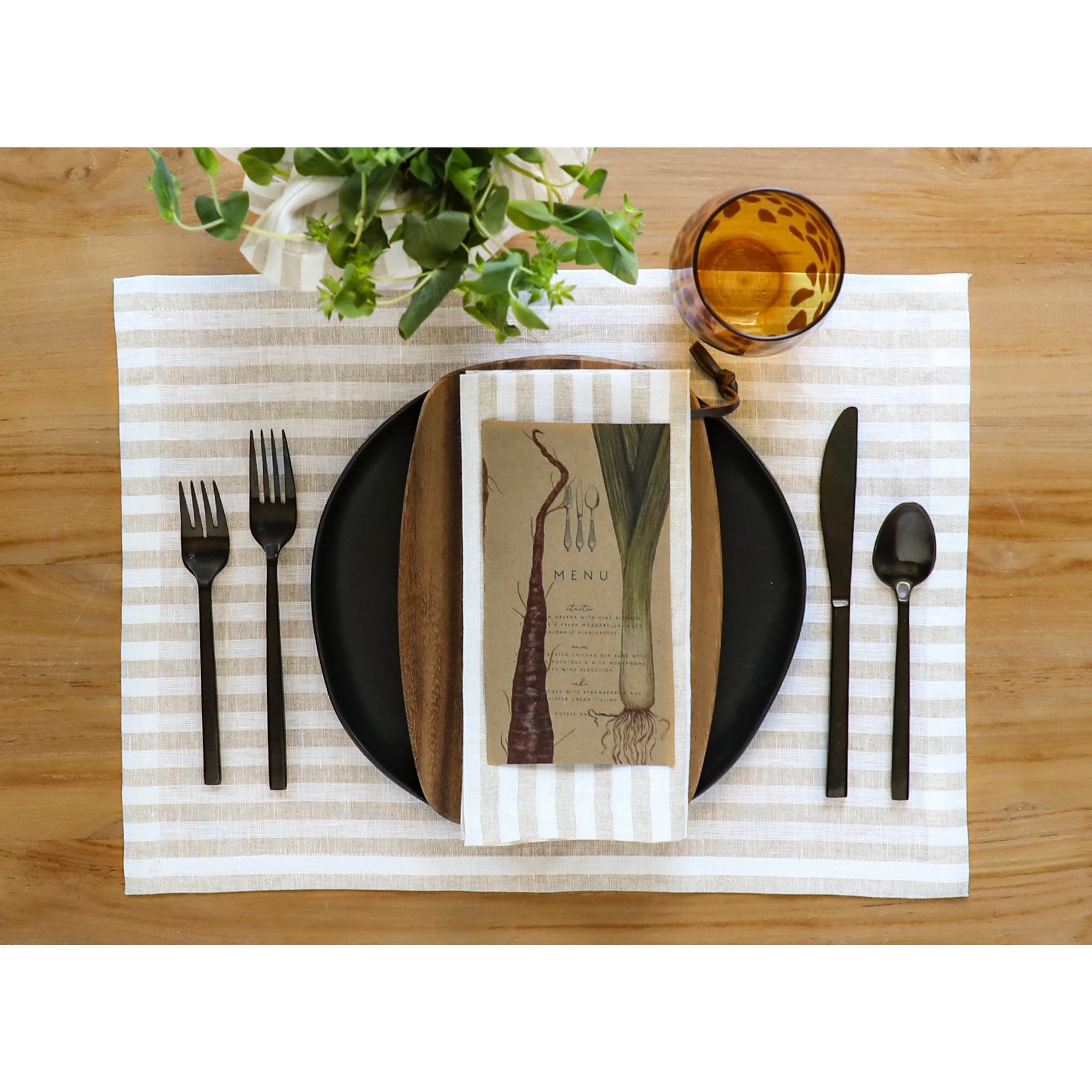 Amalfi Stripe Cotton Napkins Set of 4 - Premium Italian-Inspired Table Linens for Dinner Parties, Weddings & Home Decor