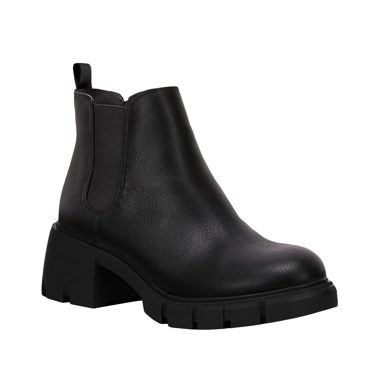 GitHubafuil Women's Chelsea Boots - Fashion Platform Chunky Block Heel Slip-On Combat Ankle Booties for Casual Outfits, Work & Winter Style