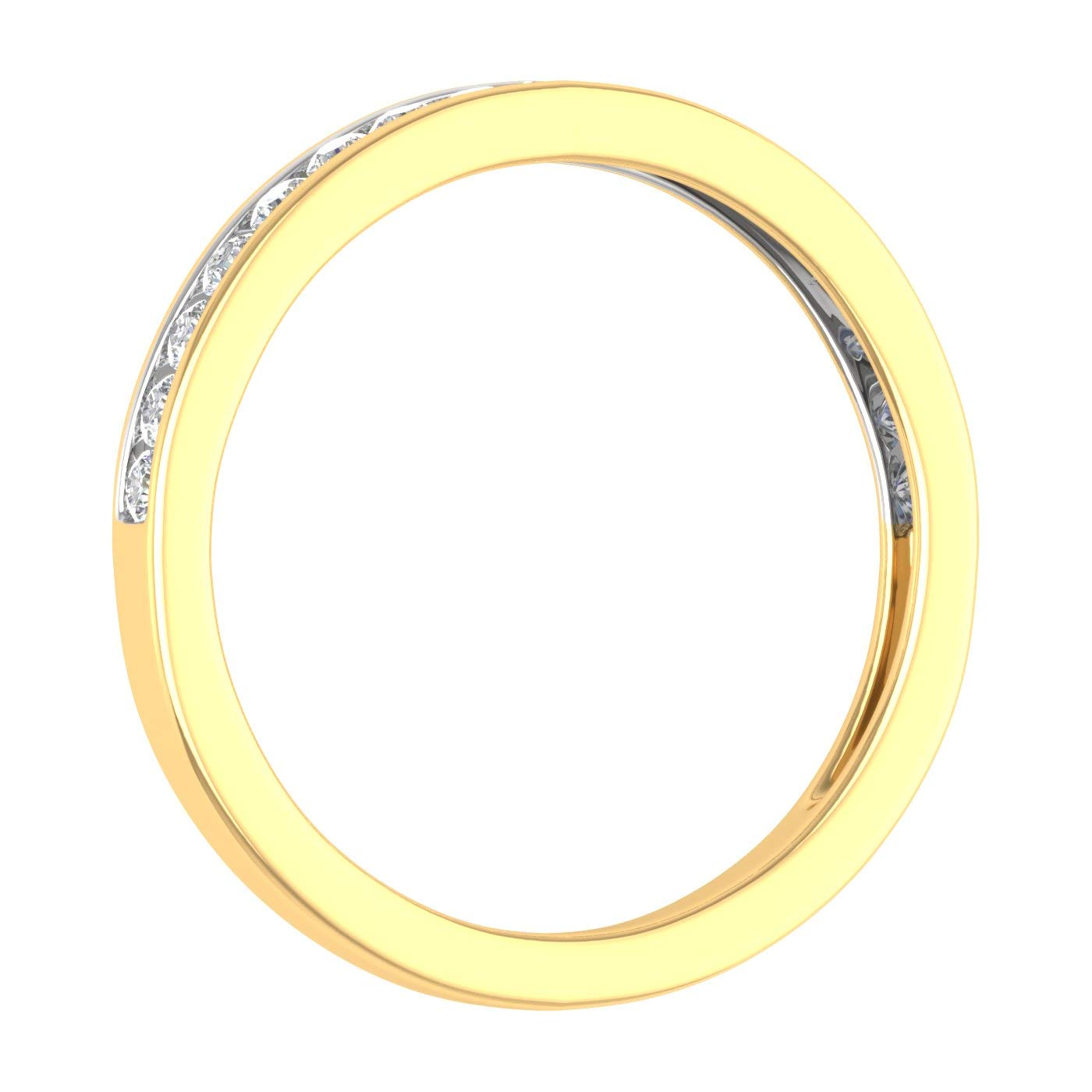 1/4 Carat Channel Set Diamond Ladies Anniversary Wedding Band in 10K Gold - IGI Certified | Elegant Gift for Wife, Bridal Jewelry, Valentine's Day Present, Engagement Ring Alternative