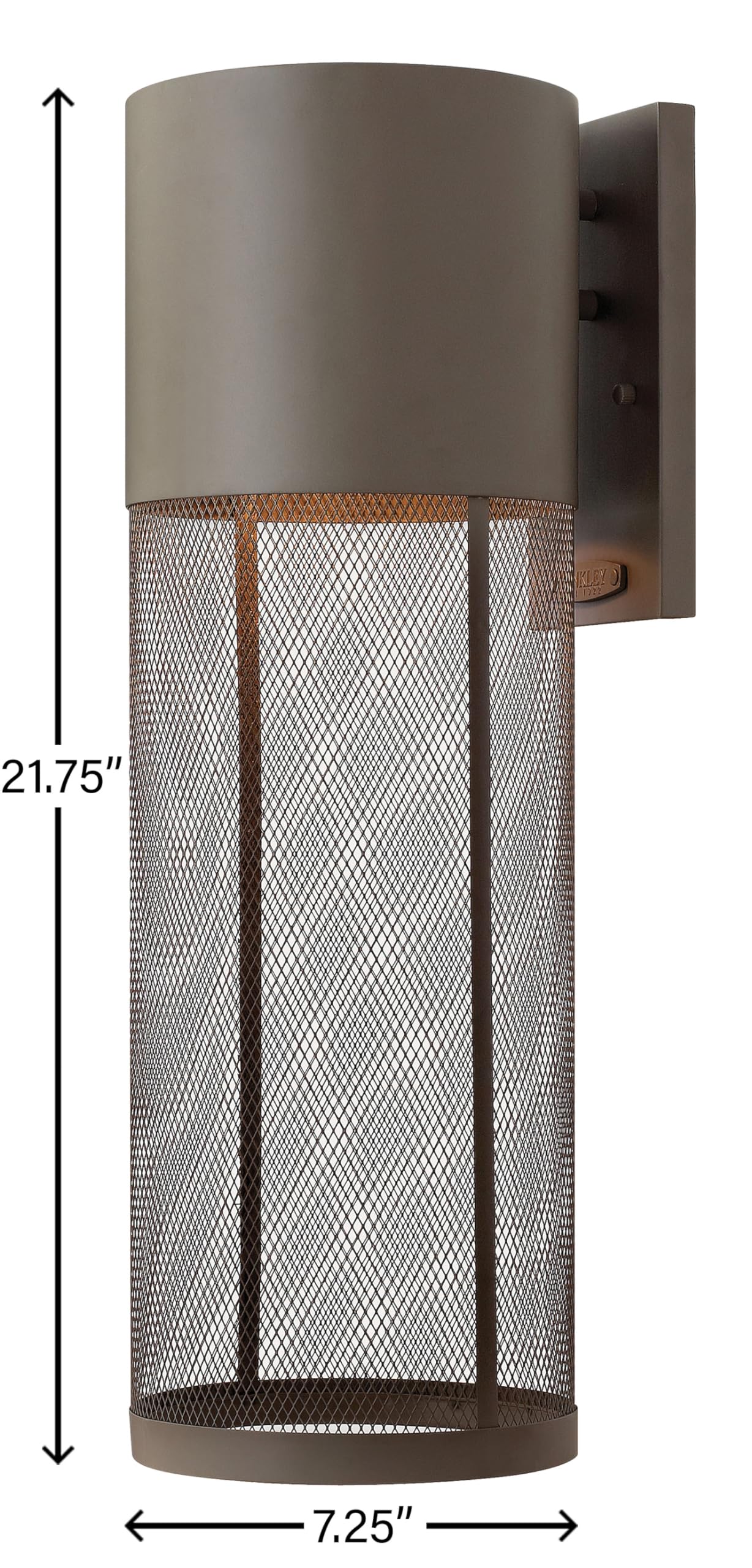 Hinkley Aria Collection Transitional One Light Large Outdoor Wall Mount in Buckeye Bronze - Perfect for Porch, Patio, and Exterior Home Lighting