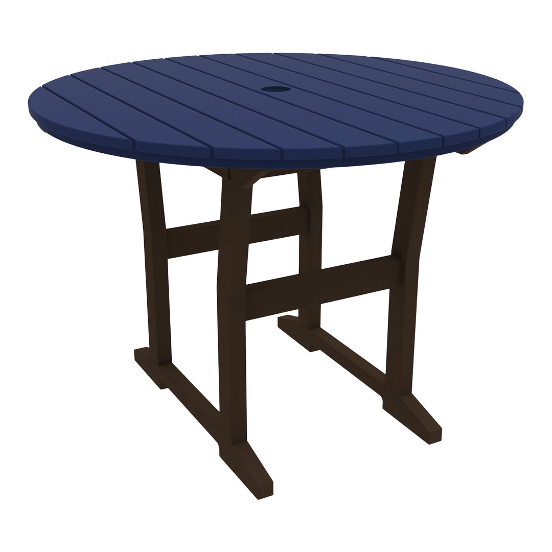 Coastline Cafe Round Dining Table - 36 Inch Modern Kitchen Table for Small Spaces, Breakfast Nook & Apartment - Perfect for Coffee Shops, Restaurants & Home Decor