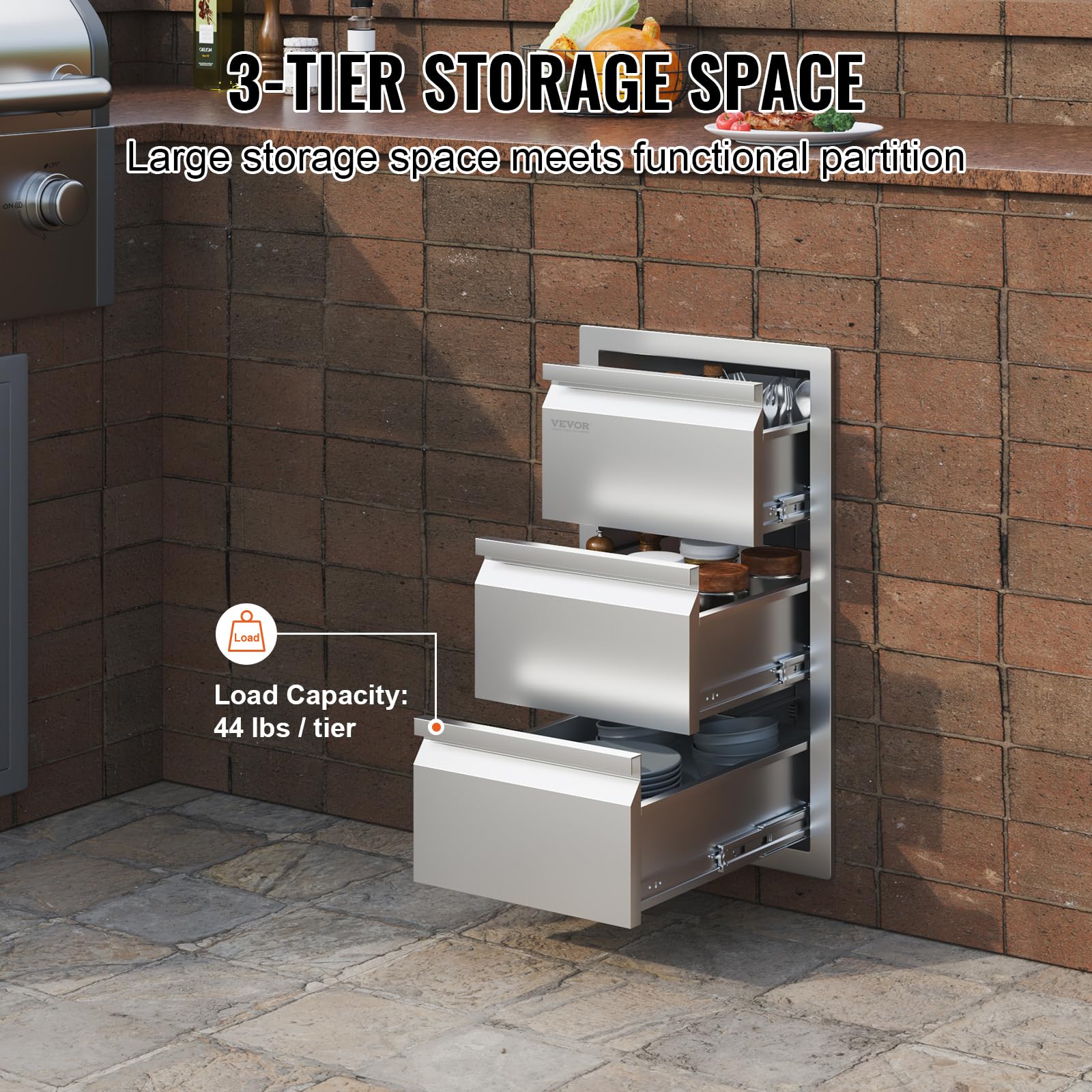 VEVOR Outdoor Kitchen Drawer Cabinet 14.7