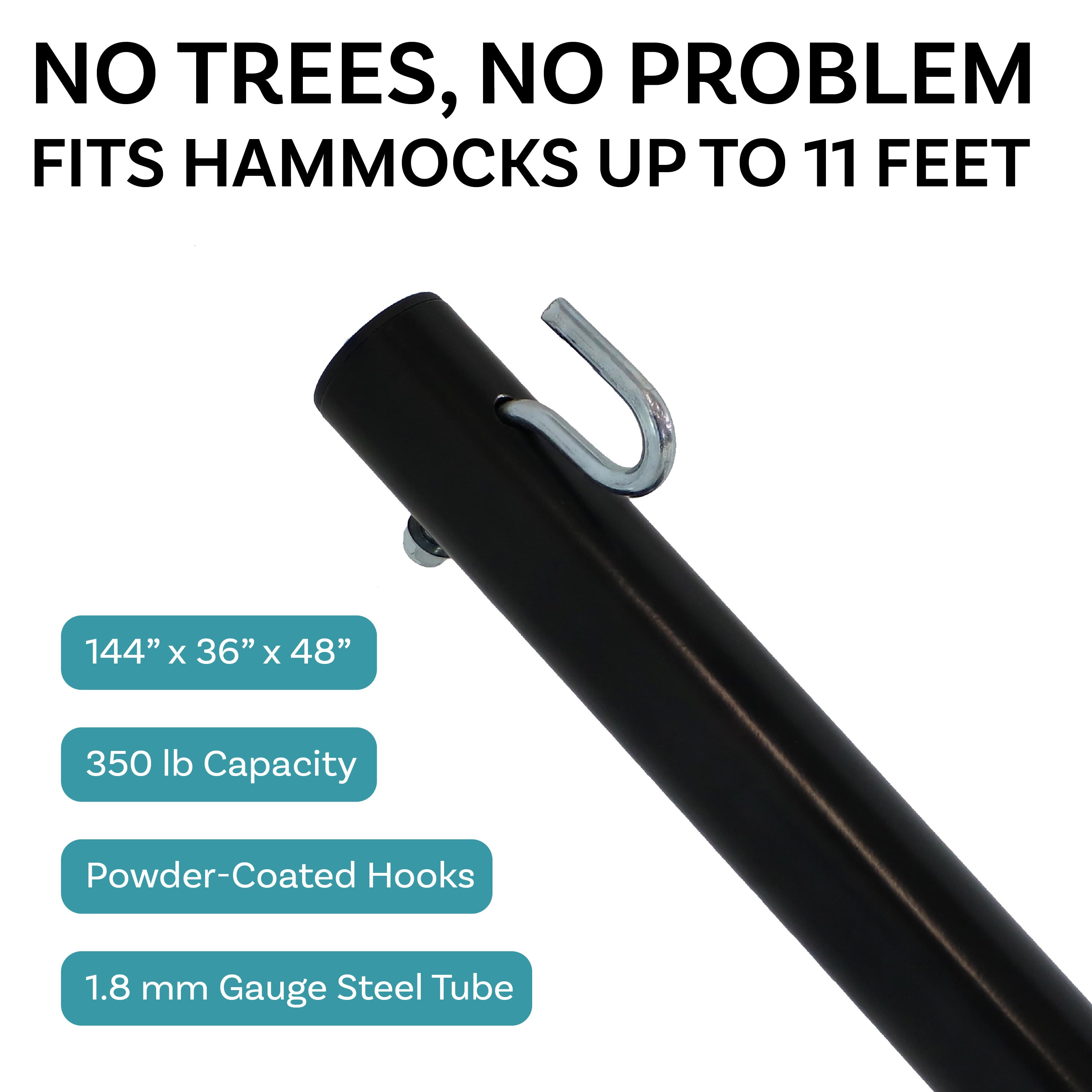 Heavy Duty Steel Hammock Stand for Outdoor Relaxation - Durable & Sturdy Hammock Frame for Backyard, Patio, or Beach Use