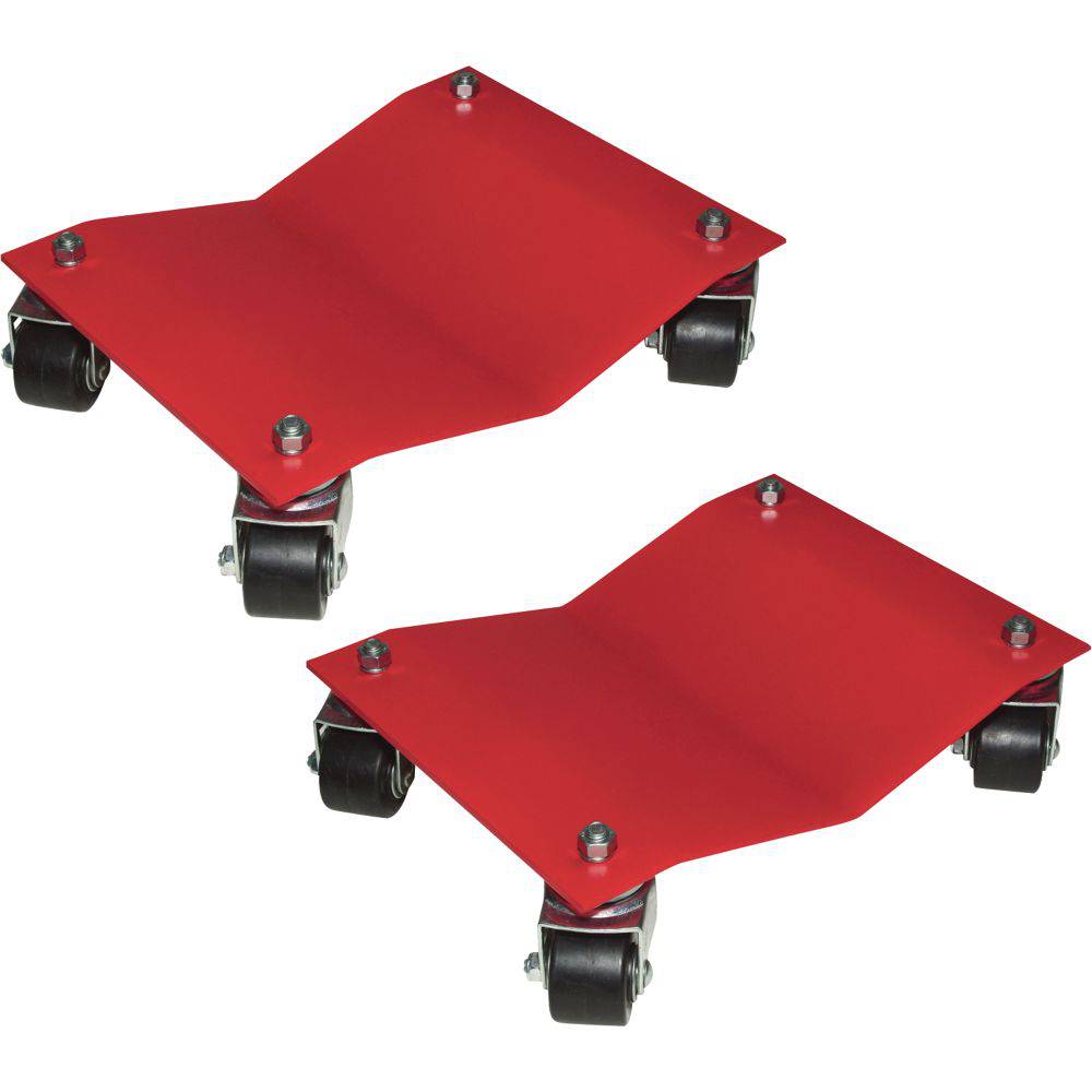 Heavy Duty Auto Dollies 2500 Lbs Capacity - 2 Pack Car Wheel Dolly Set for Vehicle Moving, Storage & Maintenance - Ideal for Garage, Workshop & Auto Repair Shops