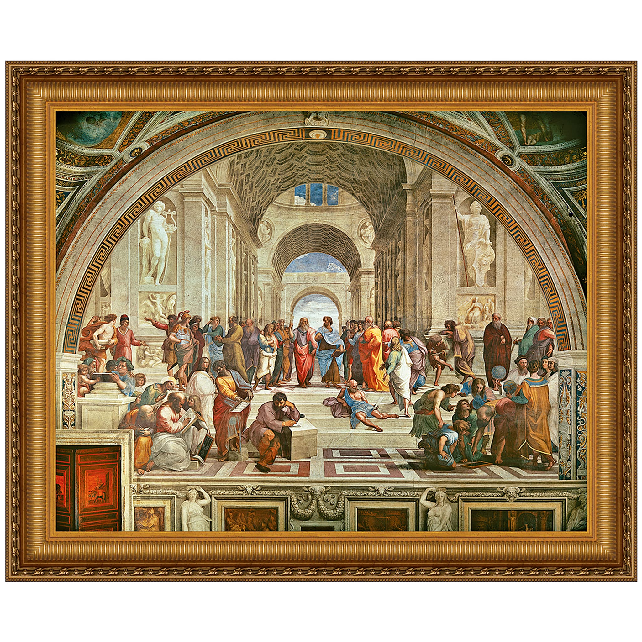 Design Toscano The School of Athens 1510 Canvas Replica Painting - Medium Size Wall Art - Perfect for Home Decor, Office, or Classroom
