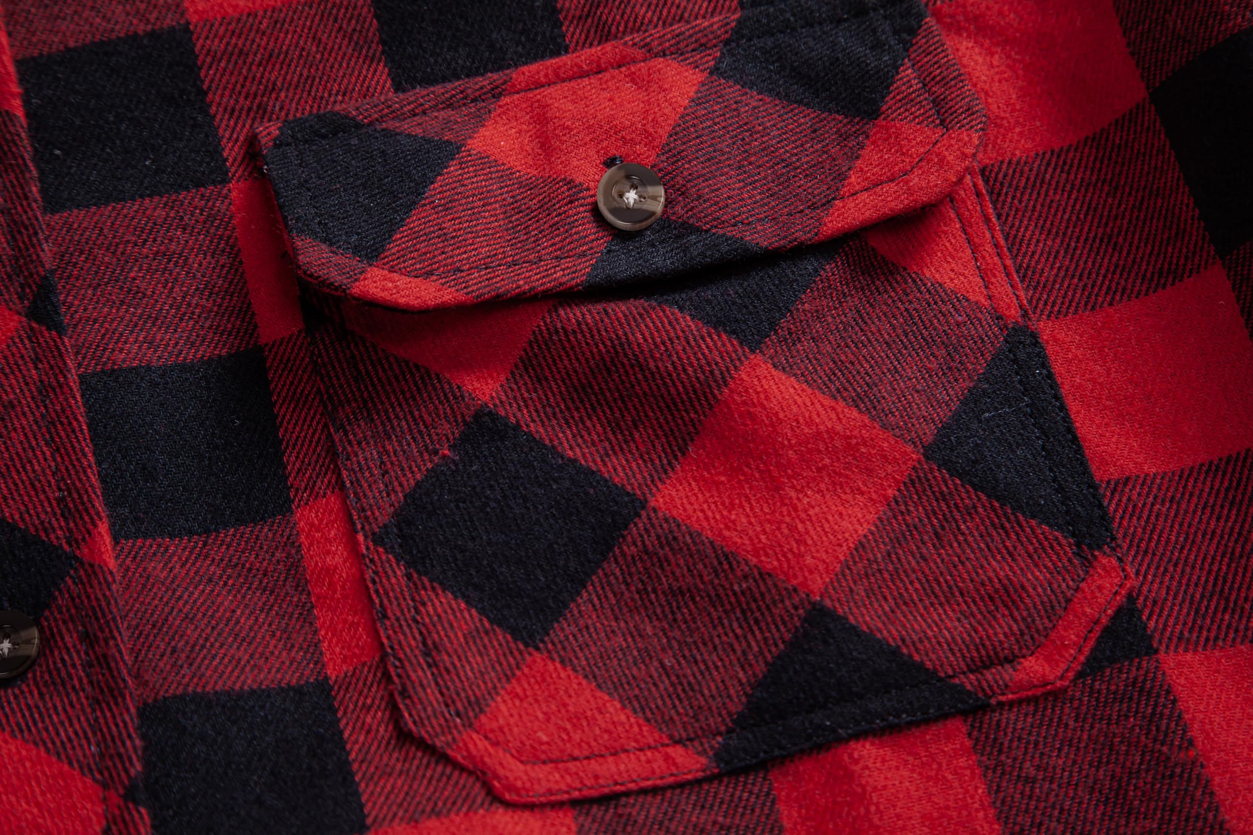 Men's Flannel Plaid Shirt - Regular Fit Casual Long Sleeve Button Down Fleece Shirt for Fall & Winter | Cozy Outdoor Camping, Hiking & Casual Wear
