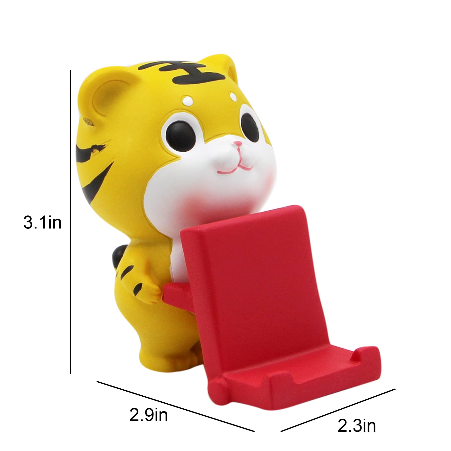Suillty Cute Tiger Animal Phone Stand for Desk - Small Exquisite Smartphone Holder, Mobile Phone Mount for Office & Home Decor | Perfect for Watching Videos, Video Calls & Hands-Free Use