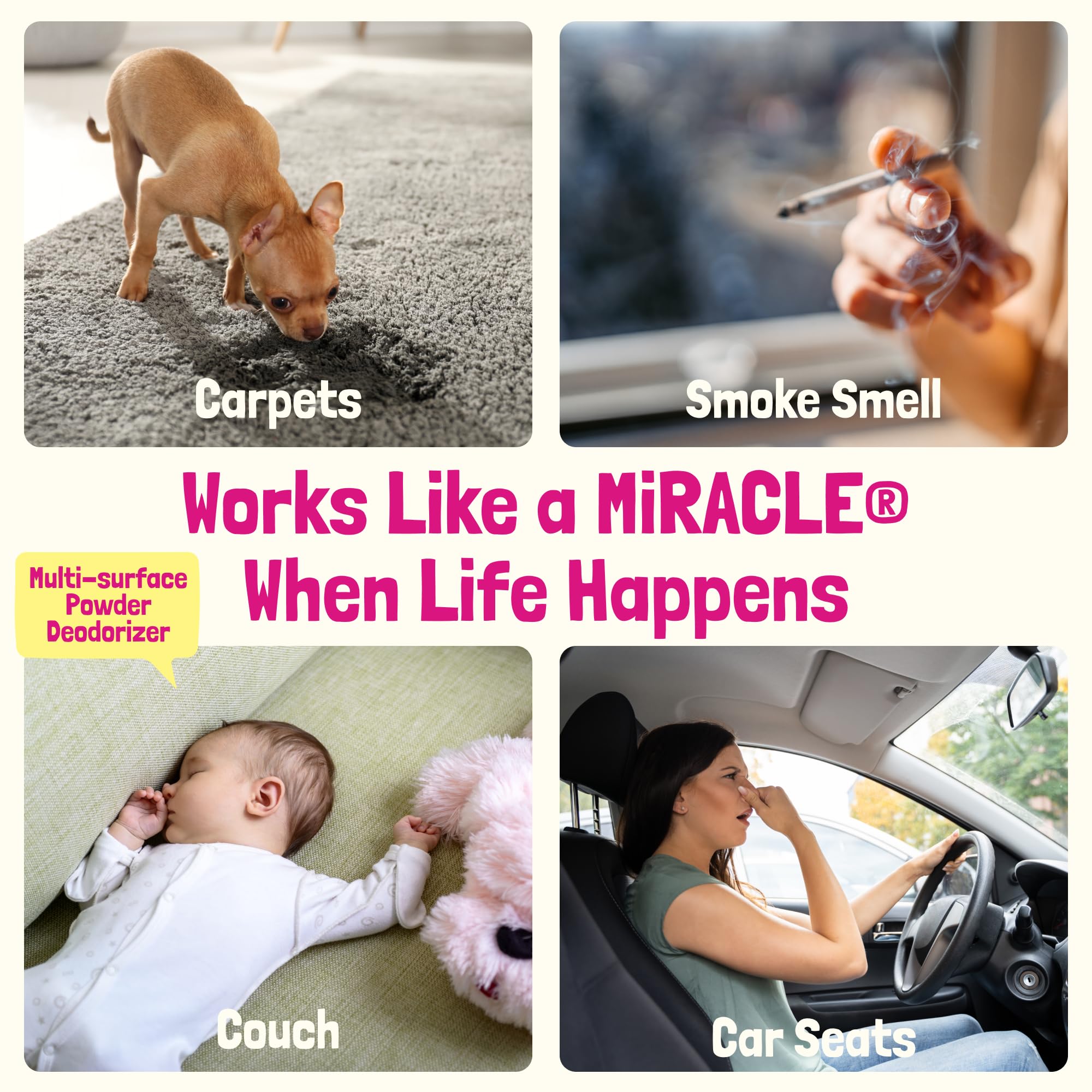 Sunny & Honey Carpet Miracle Powder - 20 oz Lemon Scented Dry Carpet Cleaner for Kids & Pets | Pet Safe Carpet Deodorizer & Freshener | Removes Odors from Carpets, Rugs & Upholstery | Perfect for Homes with Children & Pets