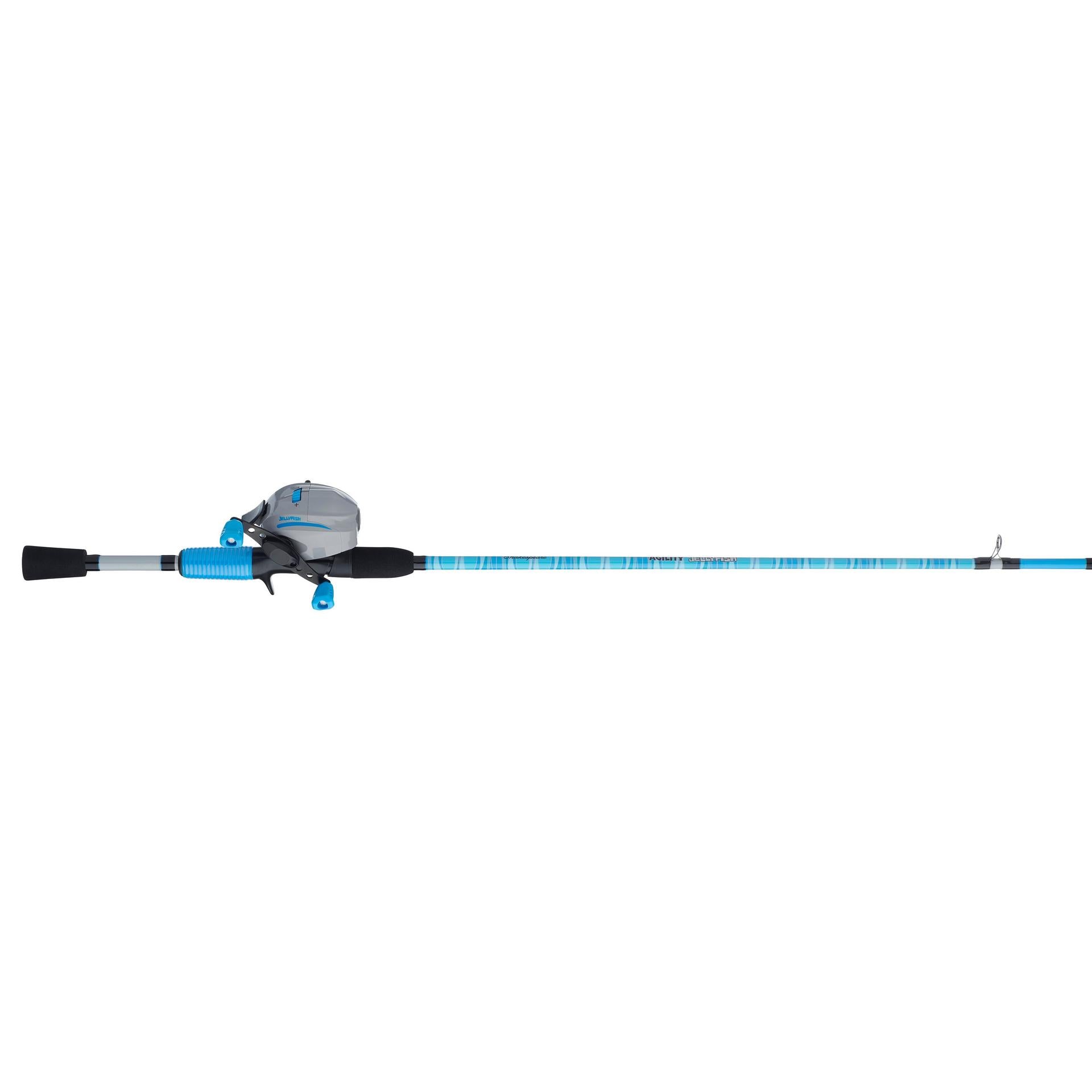 Jellyfish® Spincast Fishing Rod and Reel Combo - Lightweight Spinning Combo for Freshwater & Saltwater Fishing - Perfect for Beginners and Anglers - Ideal for Shore, Pier, and Boat Fishing