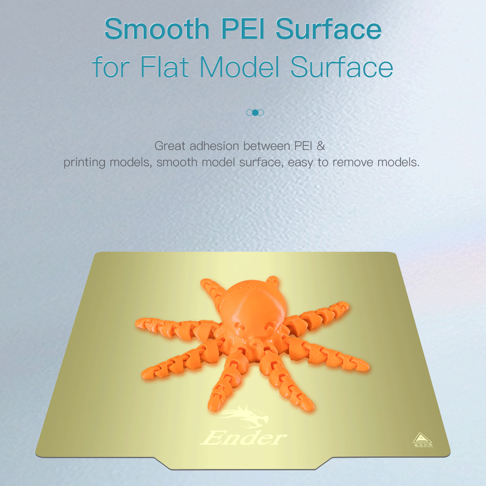 Creality PEI 3D Printer Magnetic Bed Plate Kit - Frosted/Glossy/Double-Sided Surface (235x235mm, 255x245mm, 320x310mm, 377x370mm) for Smooth Printing & Easy Removal | Perfect for PLA, ABS, PETG Filaments
