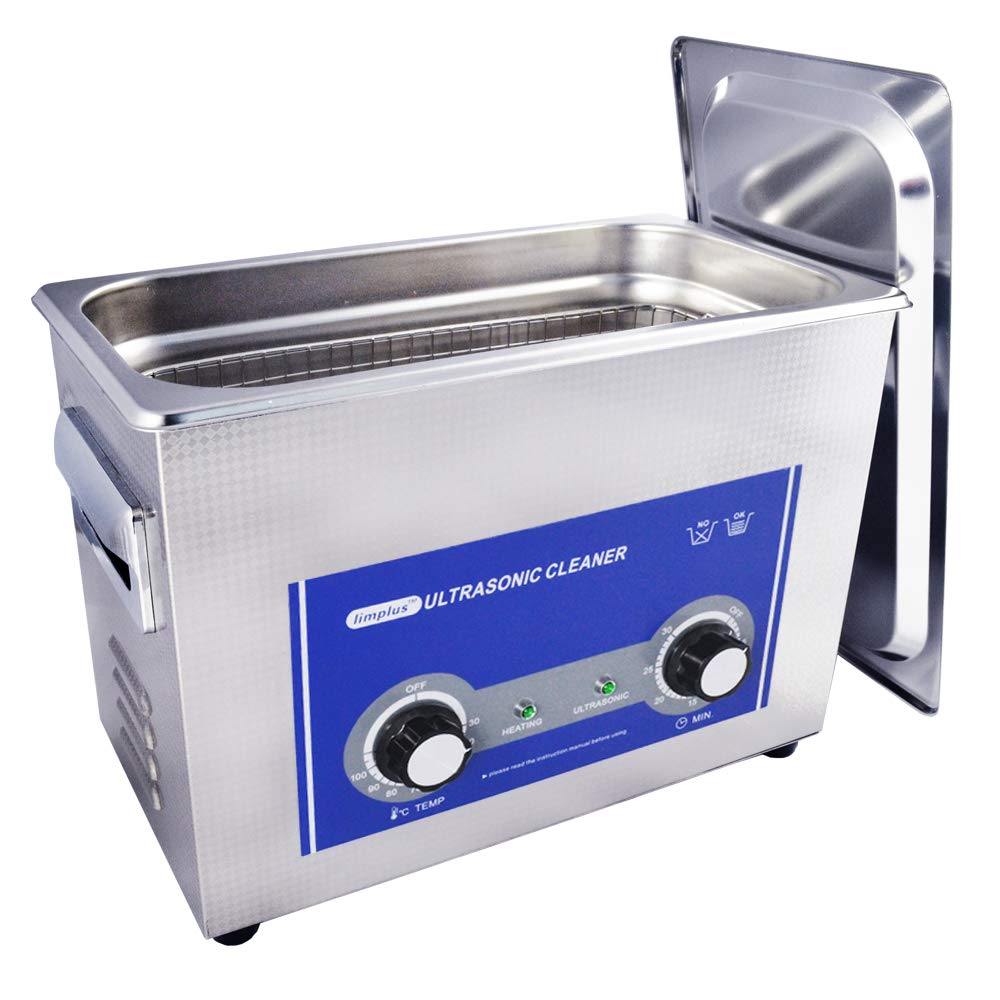 Limplus 4.5L Knob Control Heated Ultrasonic Cleaner for Jewelry, Electronic & Phone Parts - Professional Cleaning for Watches, Glasses, Dentures & Small Tools