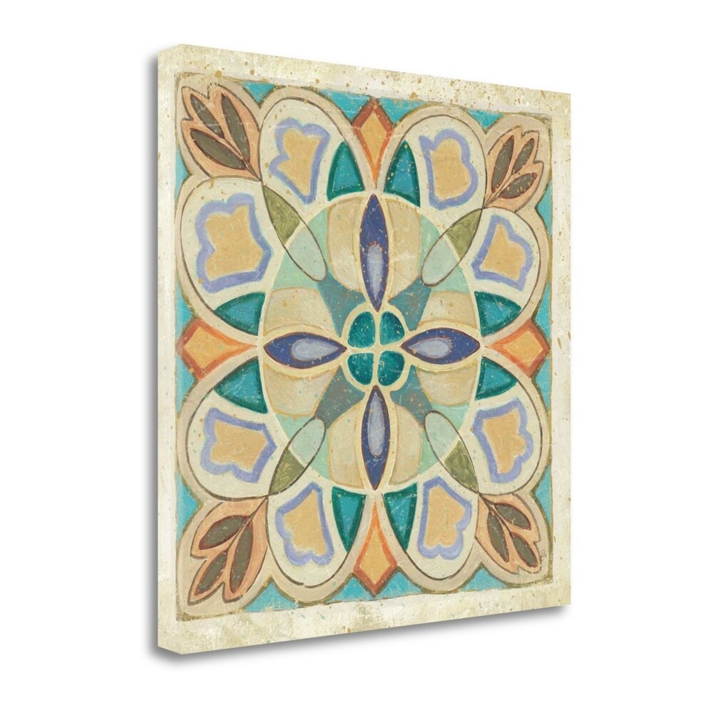 Birds Garden Tile III By Daphne Brissonnet - Giclee Art Print on Gallery Wrap Canvas - Perfect for Home Decor, Living Room & Office Wall Art
