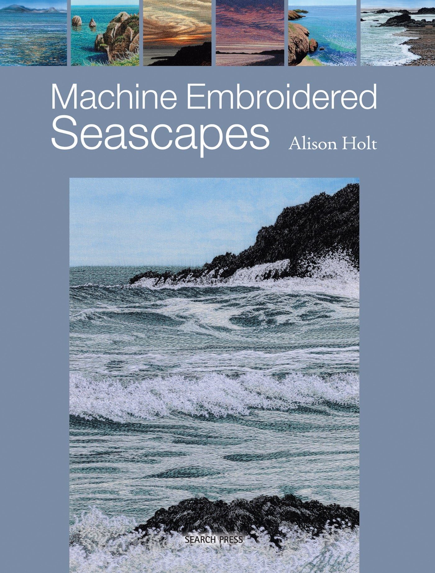 Machine Embroidered Seascapes Wall Art - Handmade Ocean Landscape Embroidery for Home Decor | Perfect for Living Room, Bedroom & Coastal Themed Spaces