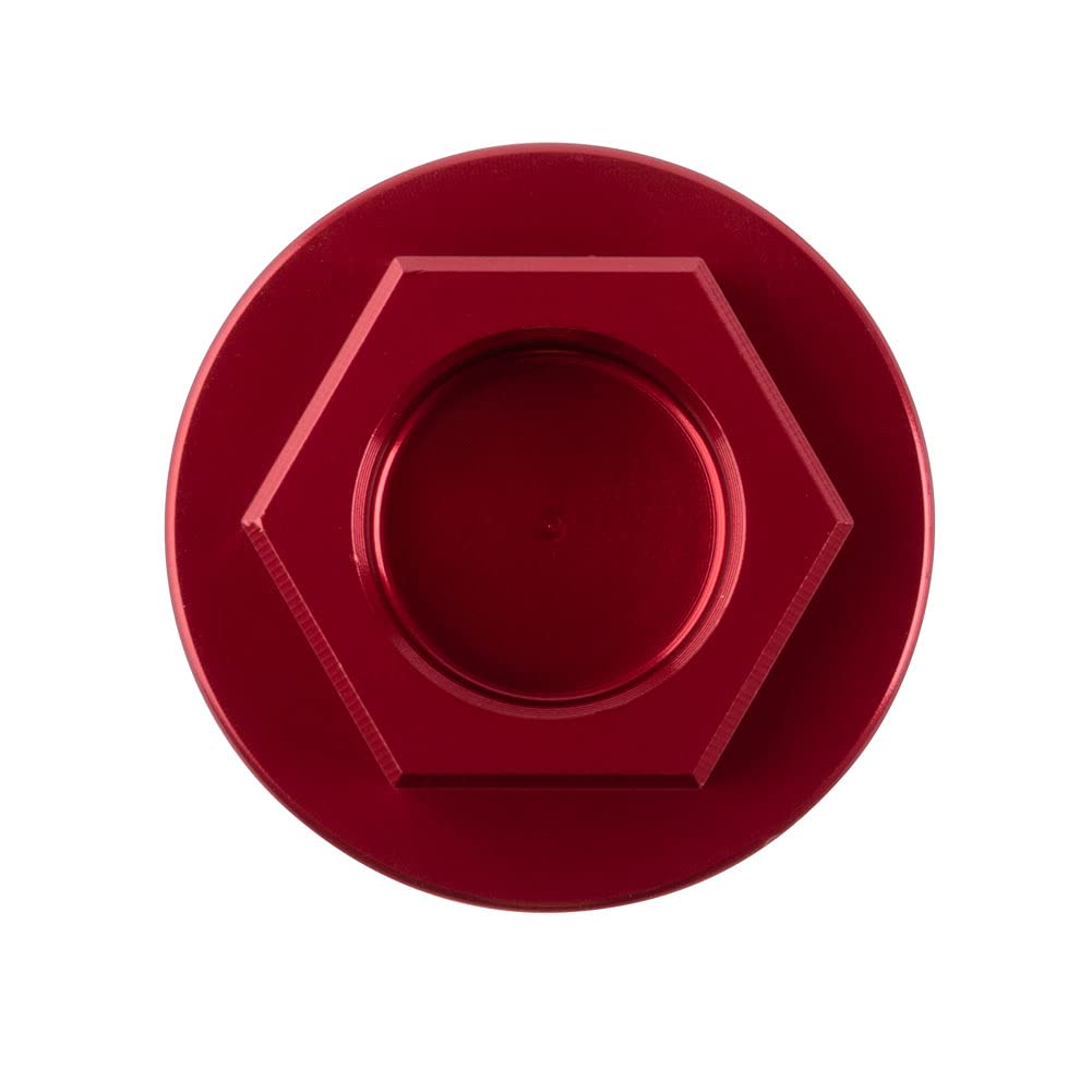 Tusk Red Oil Filler Plug - Durable Motorcycle & ATV Engine Oil Cap Replacement for Off-Road Vehicles (Perfect for Trail Riding & Off-Road Adventures)