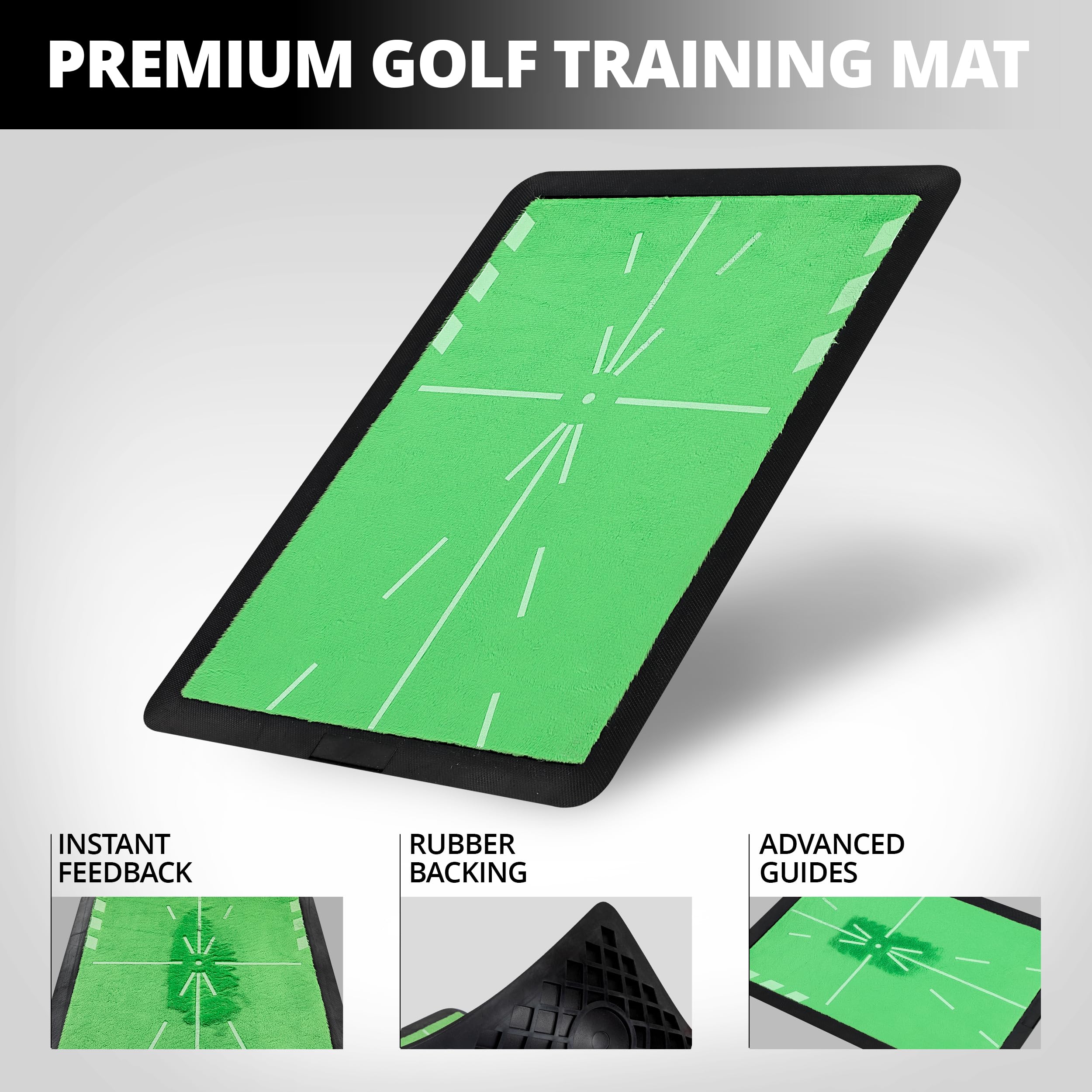 Premium Golf Hitting Mat with Non-Slip Base - Professional Practice Mat for Indoor/Outdoor Golf Training, Driving Range, Backyard & Home Use