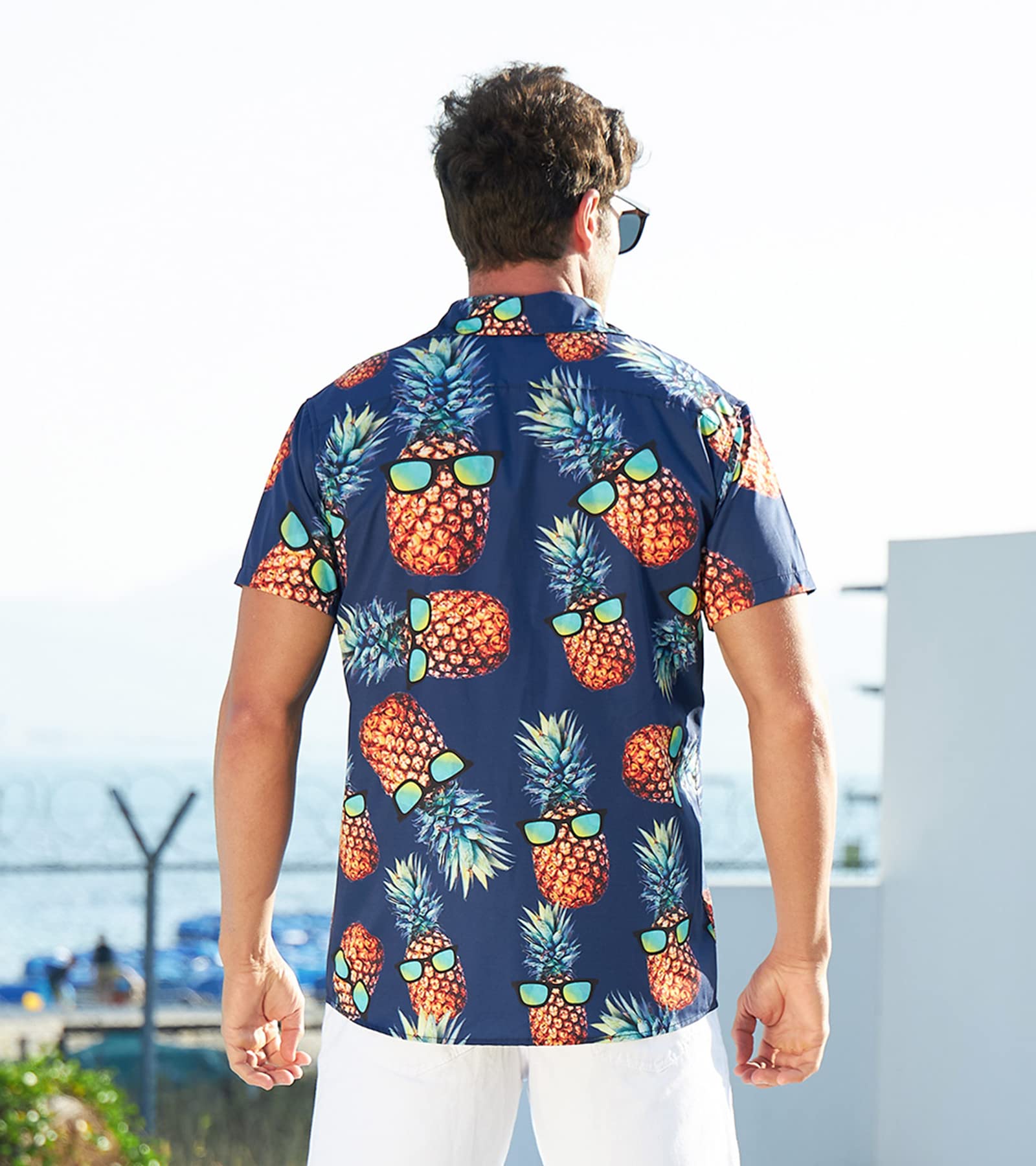 ALISISTER Men's Hawaiian Shirt - Funny Novelty Button Down Short Sleeve Summer Shirt for Vacation & Beach Party | Tropical Holiday Casual Wear