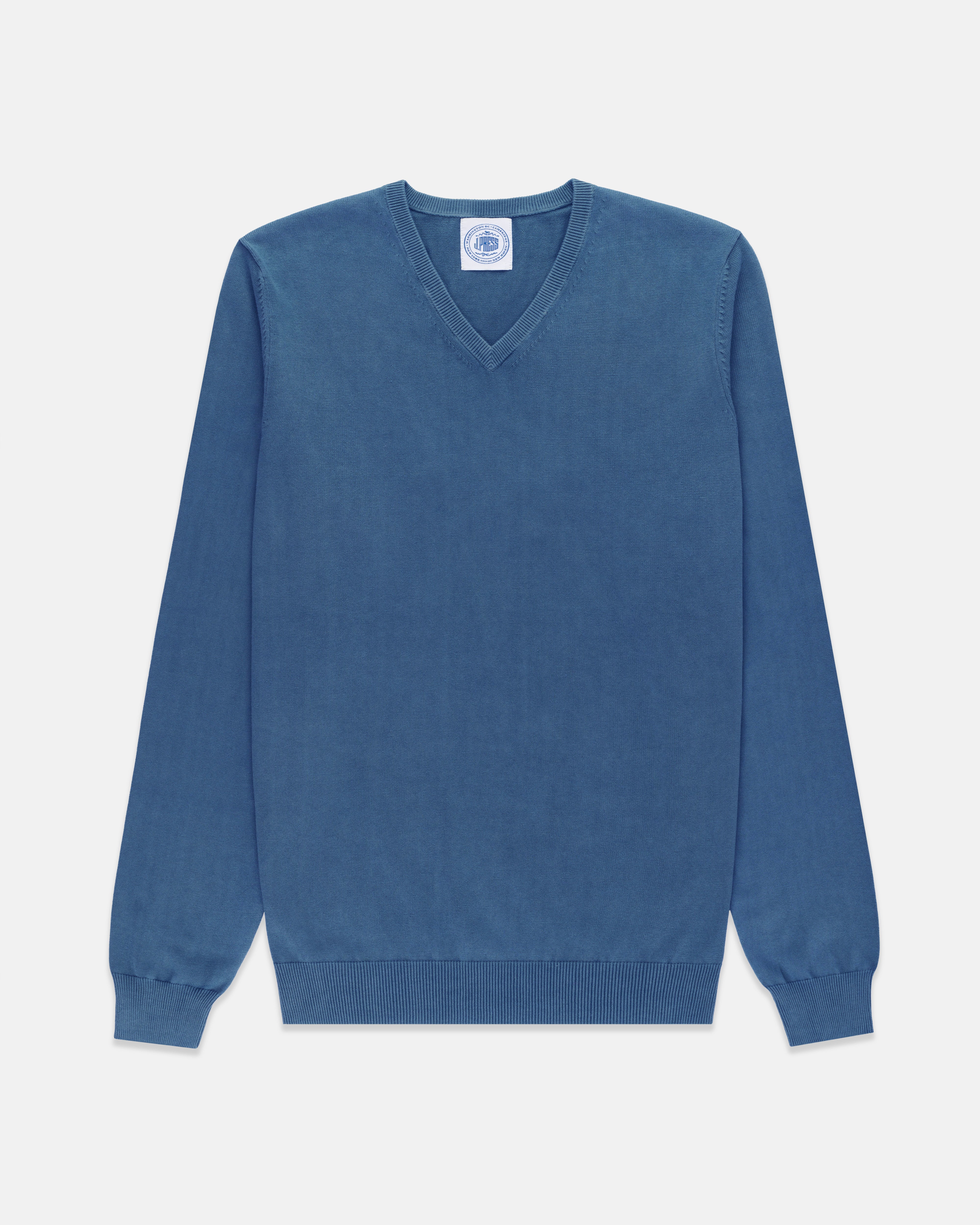 Stylish TRIM FIT FADED COTTON V-NECK SWEATER for Men | Casual & Comfortable Pullover | Perfect for Fall & Winter Outfits, Office Wear & Weekend Relaxation