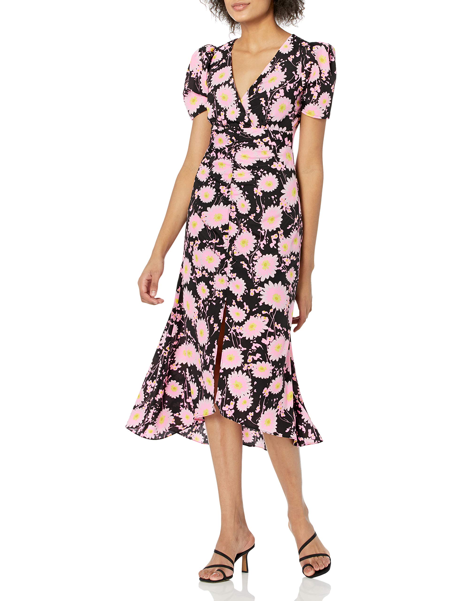 LIKELY Women's Mylene Dress - Flowy Summer Midi Dress with Puff Sleeves, Casual & Elegant for Beach, Party, and Office Wear