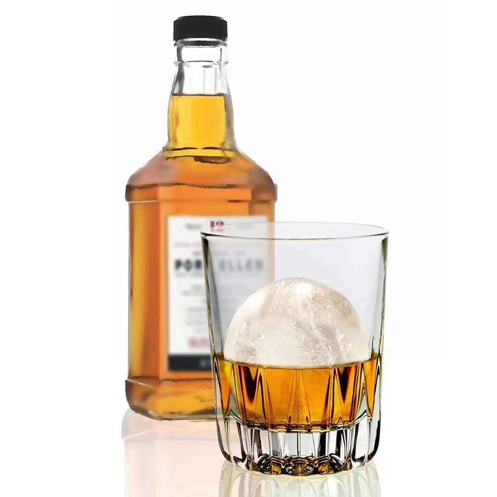 Premium 4-Hole Ice Ball Maker for Whiskey & Cocktails - Stainless Steel Ice Tea Maker & Pellet Ice Mold - Perfect for Popsicles, Iced Tea & Fruit Drinks (2-Piece Set) - Ideal for Home Bars, Parties & Entertaining