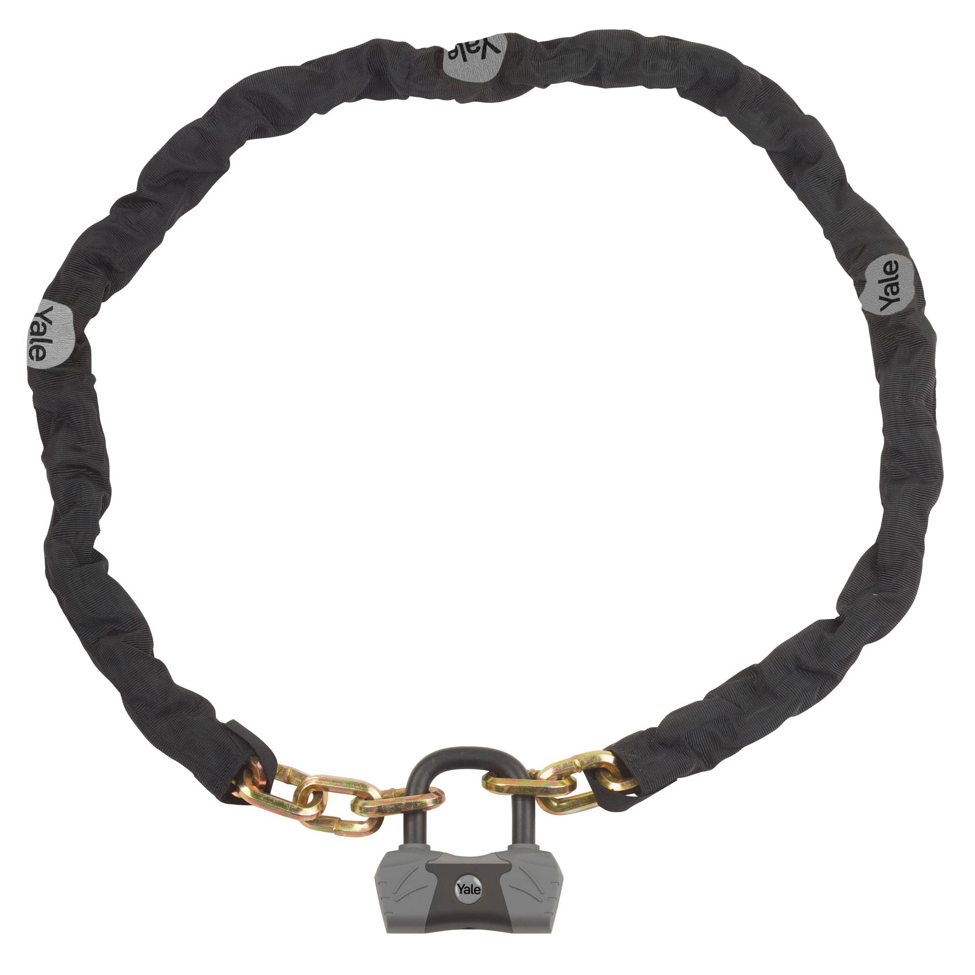 Yale YCL3/10/180/1 Maximum Security Bike Chain Lock 1800mm - Heavy Duty Bicycle Protection with 4 Keys (Includes 1 Micro-Light Key) - Perfect for Urban Commuting, Bike Parking & Outdoor Cycling Security
