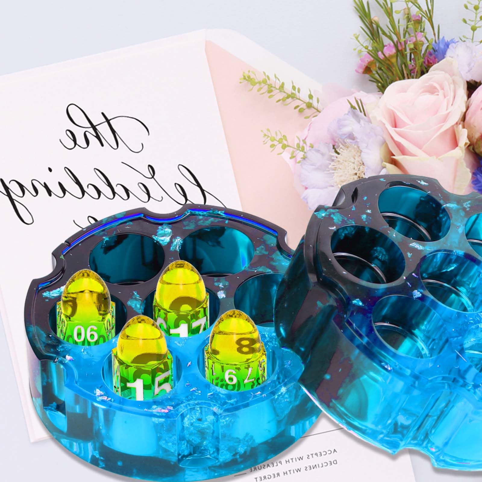 Premium Silicone Resin Molds for DND Dice Storage - Small Dice Box Molds with Lid for Resin Casting, Mini Dice Holder for Tabletop RPG Games - Perfect for D&D Players & DIY Craft Enthusiasts