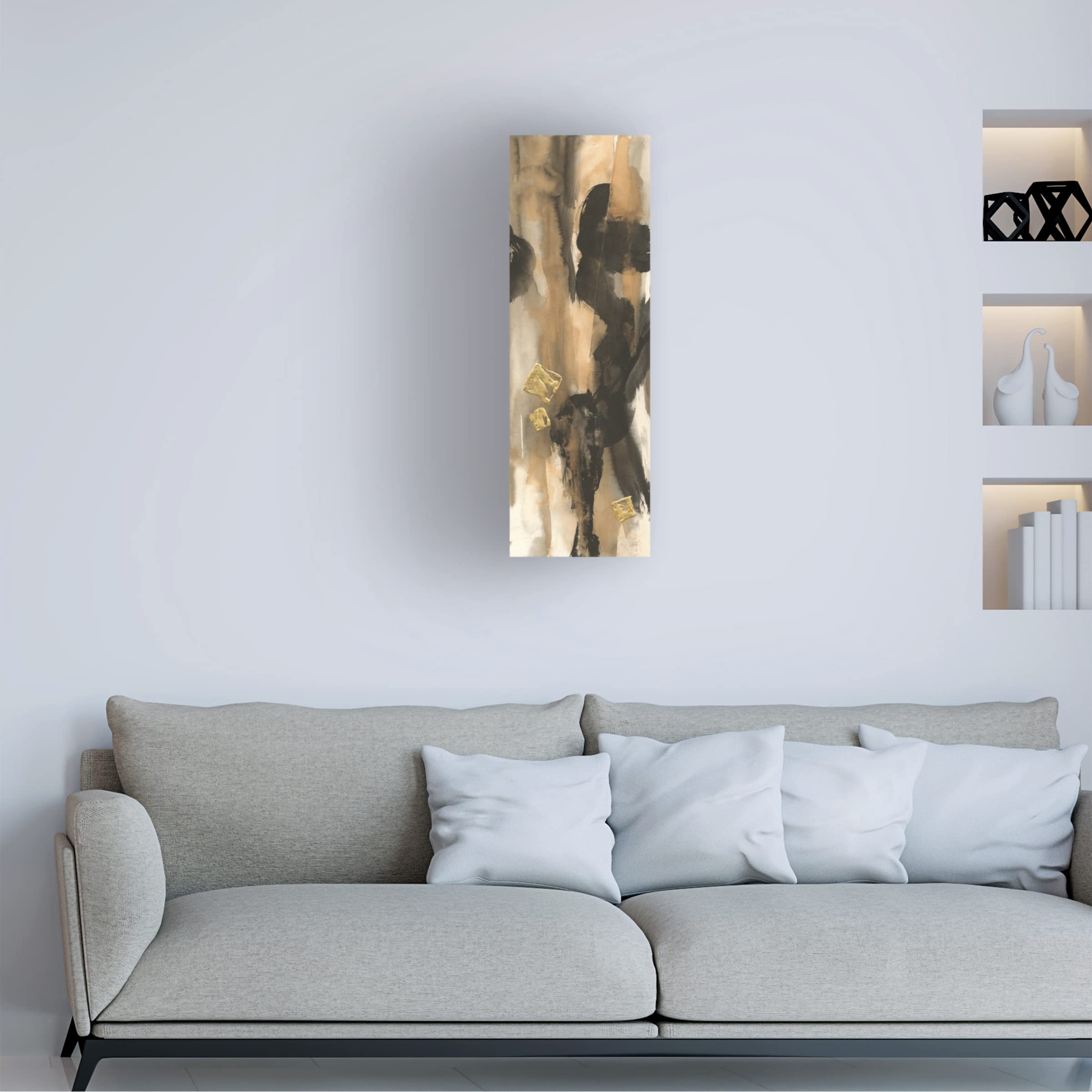Chris Paschke 'Smoke and Mirrors I' Canvas Wall Art Print - 10x32 Inches, Modern Abstract Home Decor for Living Room, Bedroom & Office | Trademark Fine Art Collection